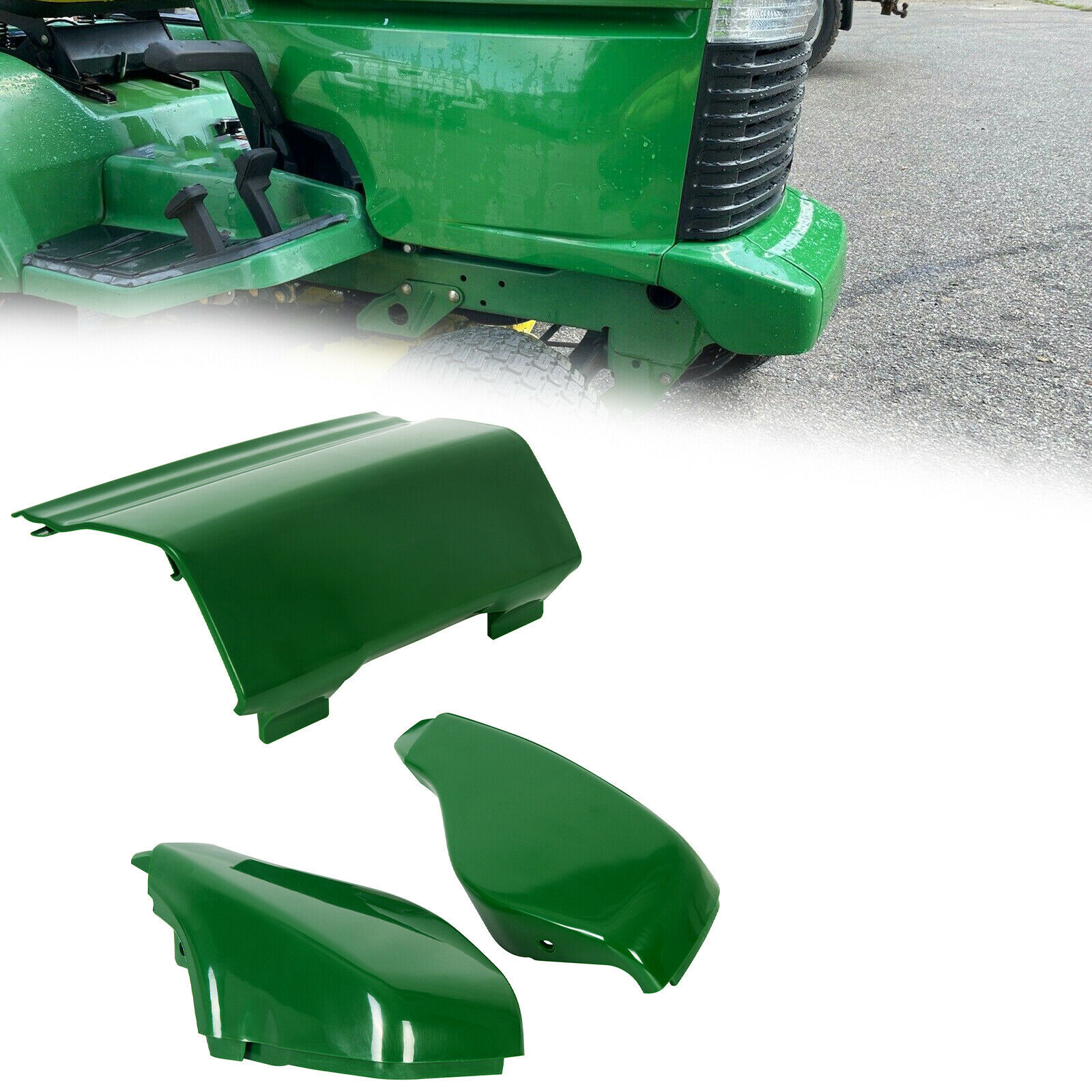 New Front Bumper & Lower Upper Hood Kit Fits John Deere 325 335 345 GX255 GX325