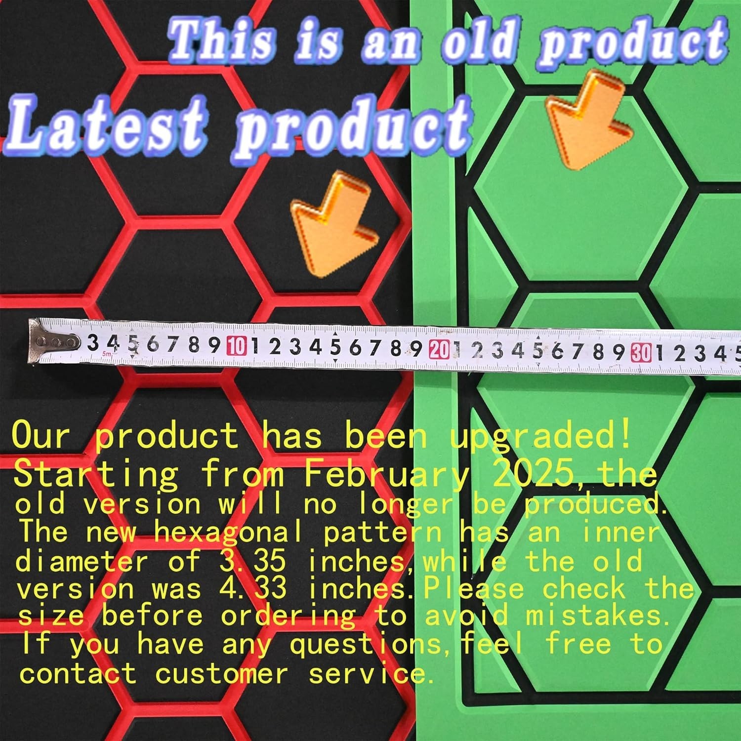 102.3"X43.31" /37.7" New Hexagon EVA Self-Adhesive Boat Flooring and Decorati...