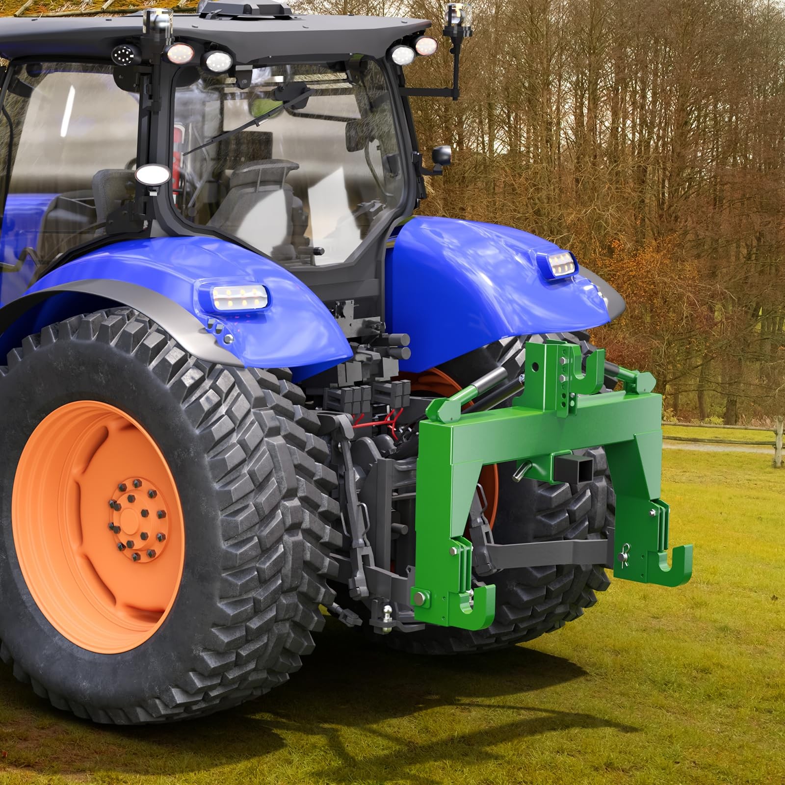 3 Point Quick Hitch Adapter Attach For Category 1 & 2 Tractor 3000lb Adjustable