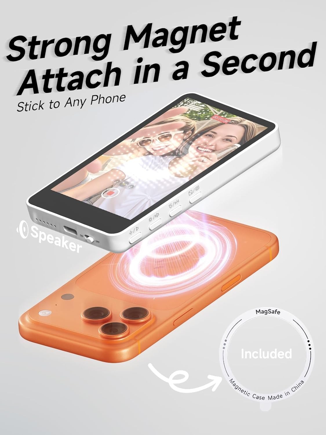 SYNCO XView Selfie Monitor Screen Wireless 4K/1080p Magnetic Vlog Phone Monitor