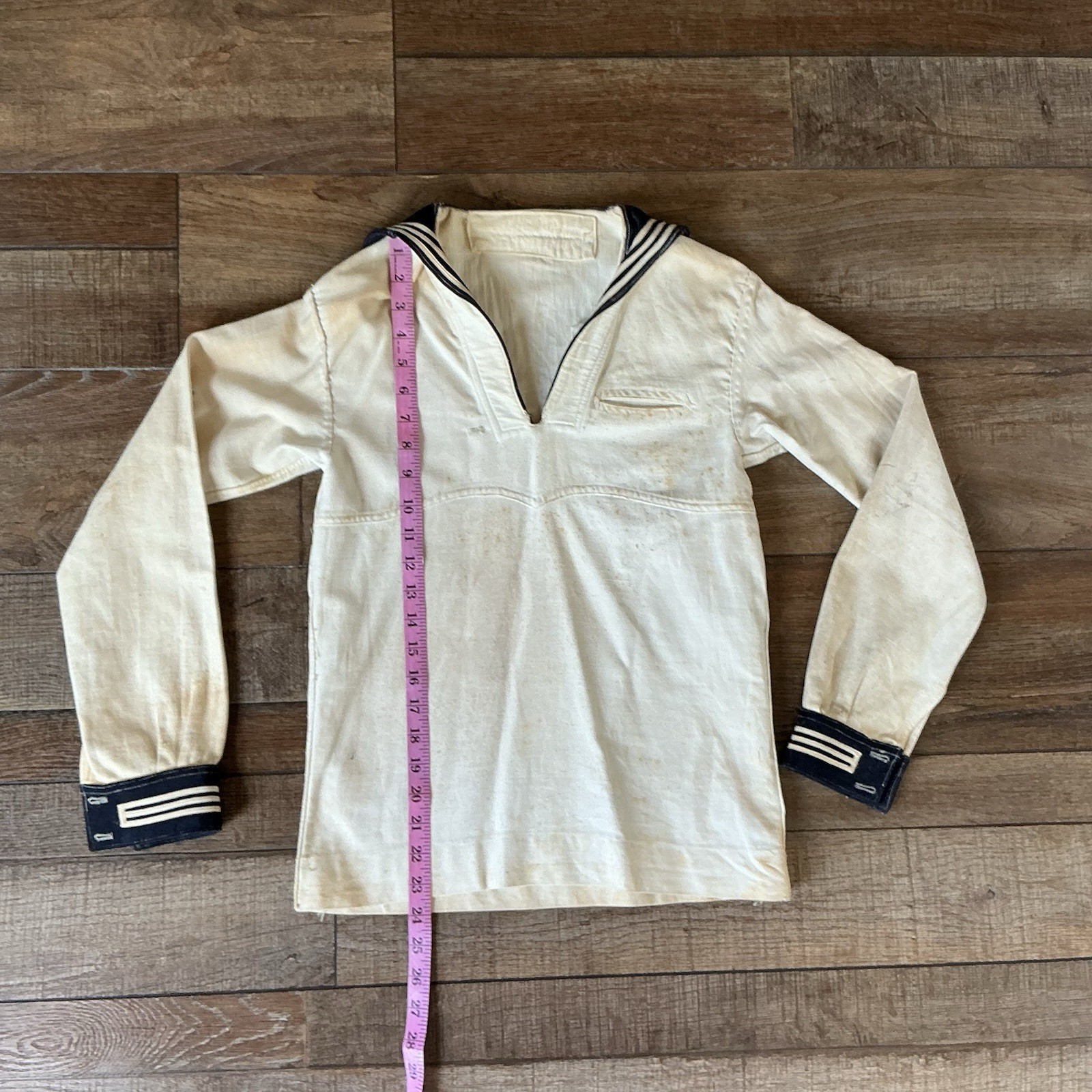 VTG US Navy Sailor Sumper Shirt Cotton Pullover Uniform XXS XS Military #251117