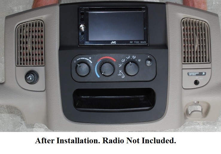 Double Din Frame Bezel Panel Radio Mount Kit Fits 2002 2003 2004 2005 Dodge Ram