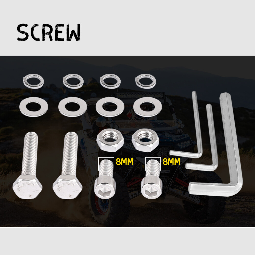 2x LED Light Bar Mounting Brackets 360° Side Rotating Al Alloy Holder Universal