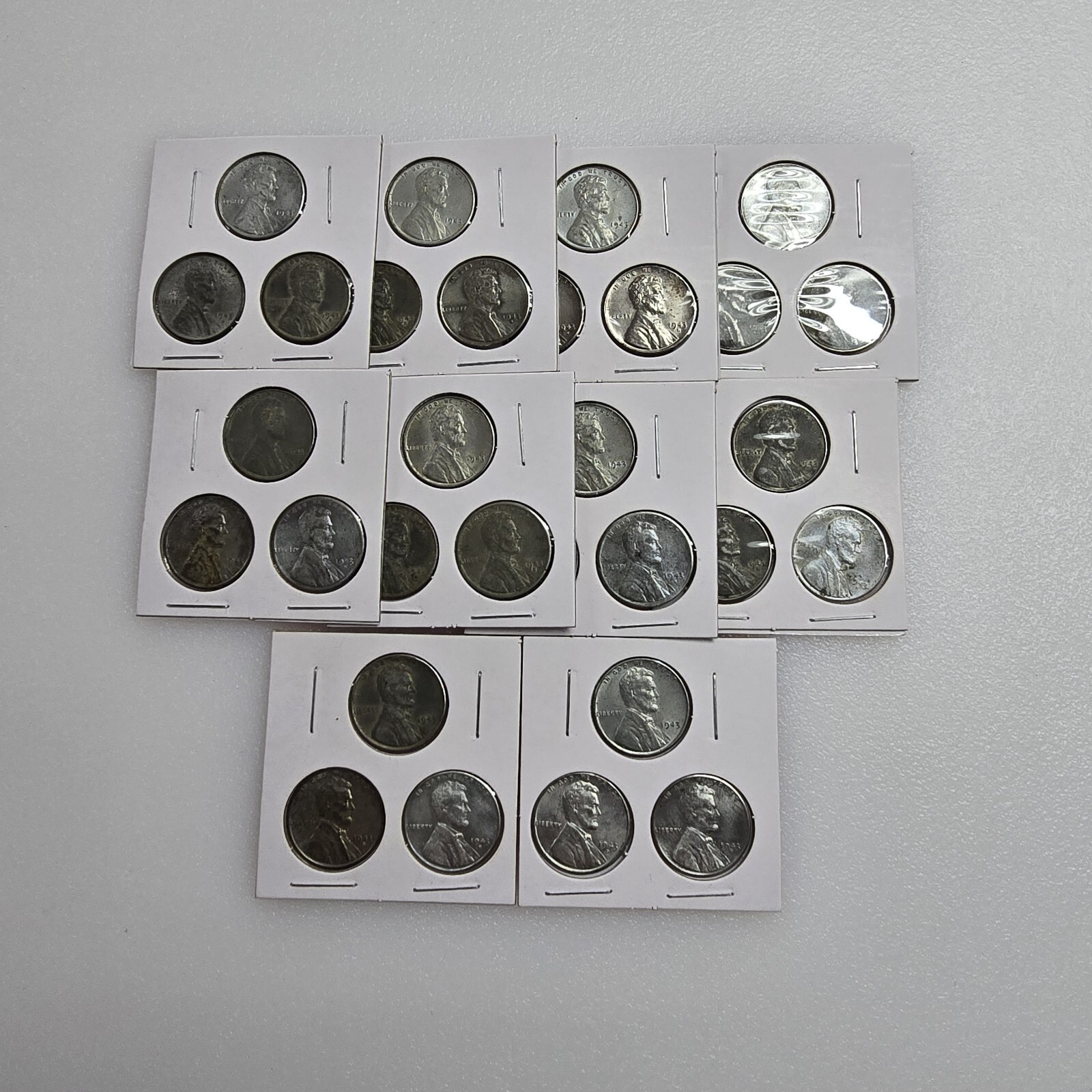 1943 P D S **STEEL Wheat Head Lincoln Cent 3 Coin Set,** Penny Lot 