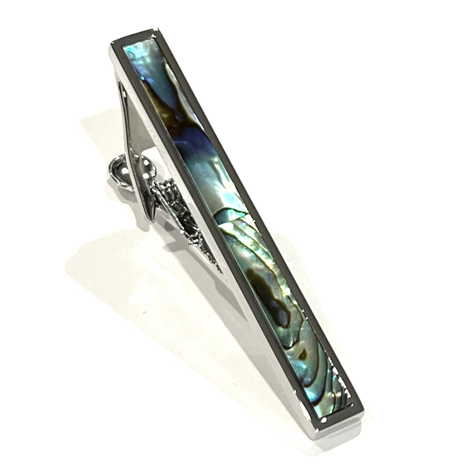 Abalone Tie Clip Men Birthday Wedding Gift Tie Bar With Box