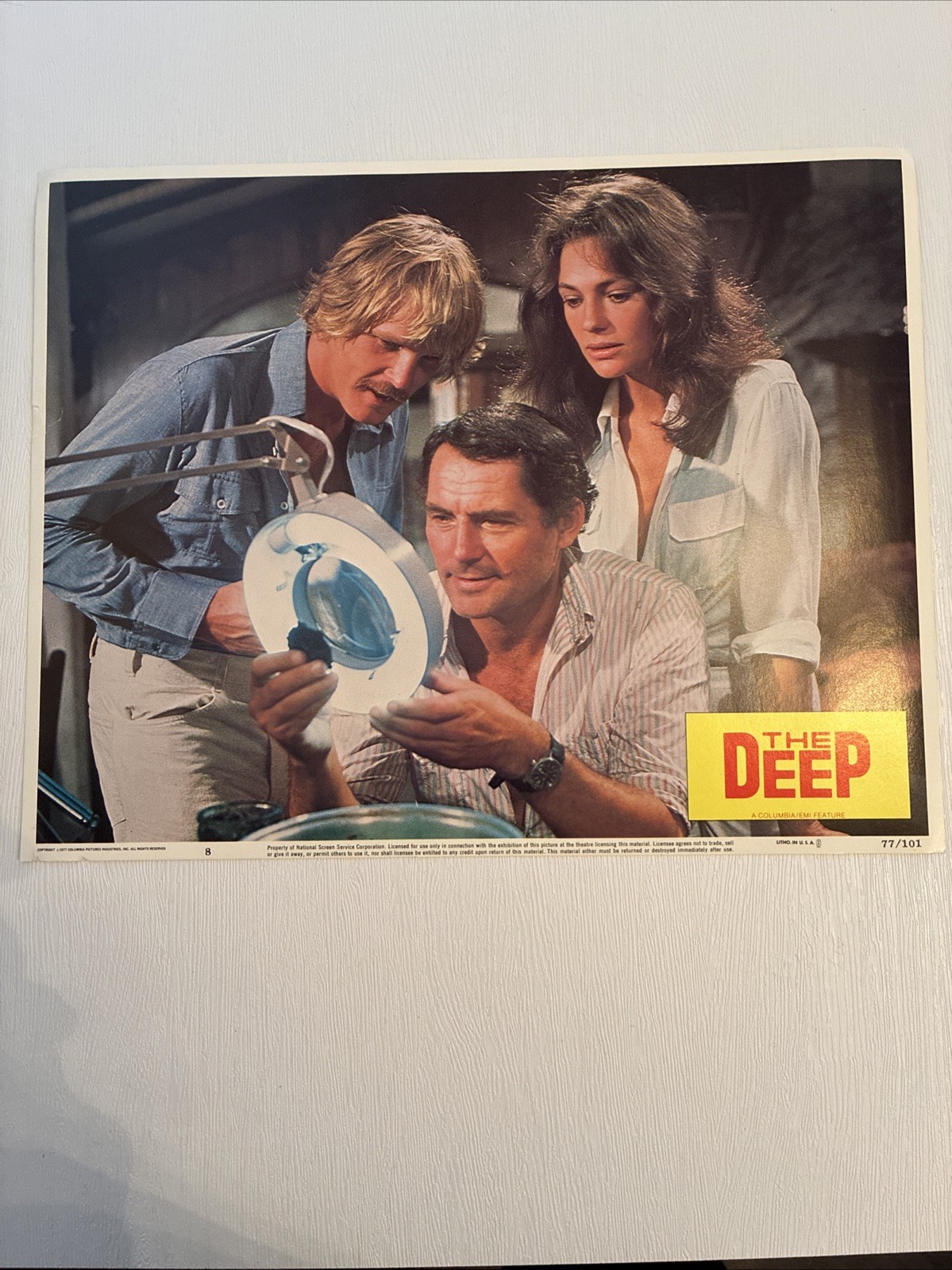 The Deep Lobby Card 11x14 Robert Shaw VG condition 1977