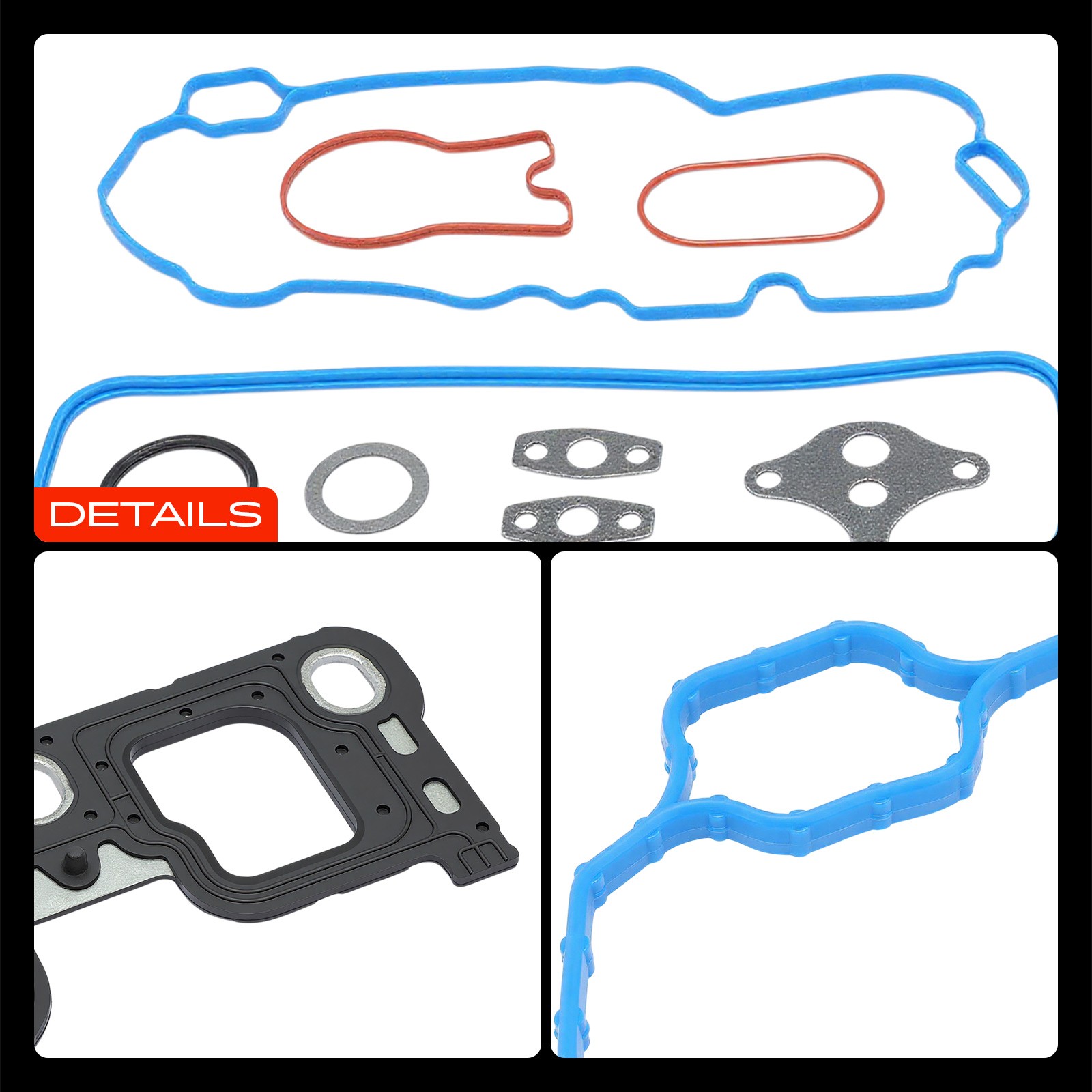 Lower & Upper Engine Intake Manifold Gasket for Chevy GMC Oldsmobile Workhorse
