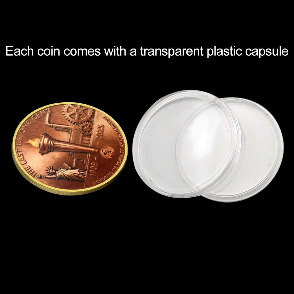 Final Penny Challenge Coin – The Last US One Cent, 1909-2025, Lincoln Memorial