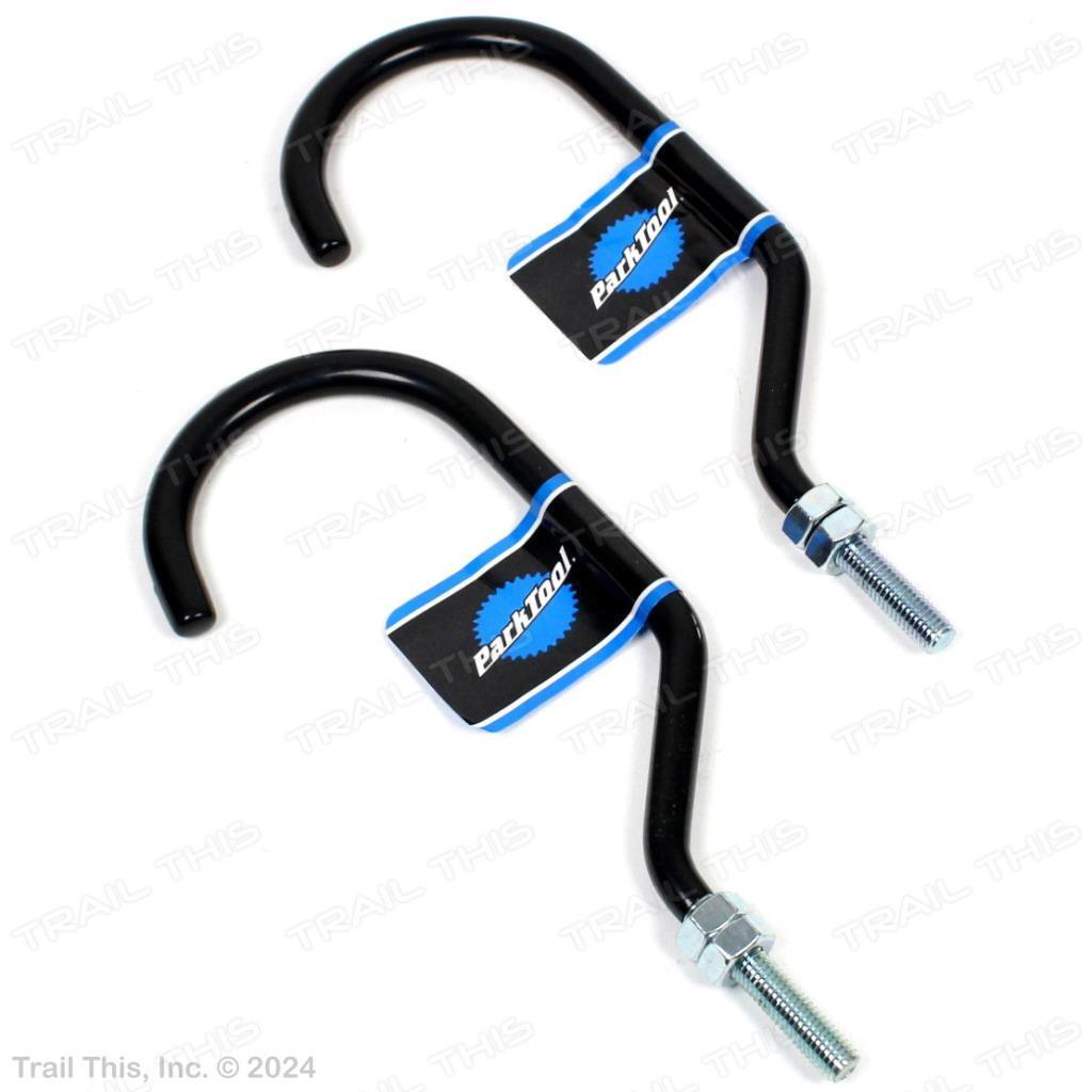 Park Tool #470 Bicycle Storage Hooks with Nuts for hanging vinyl coated 2-Pack