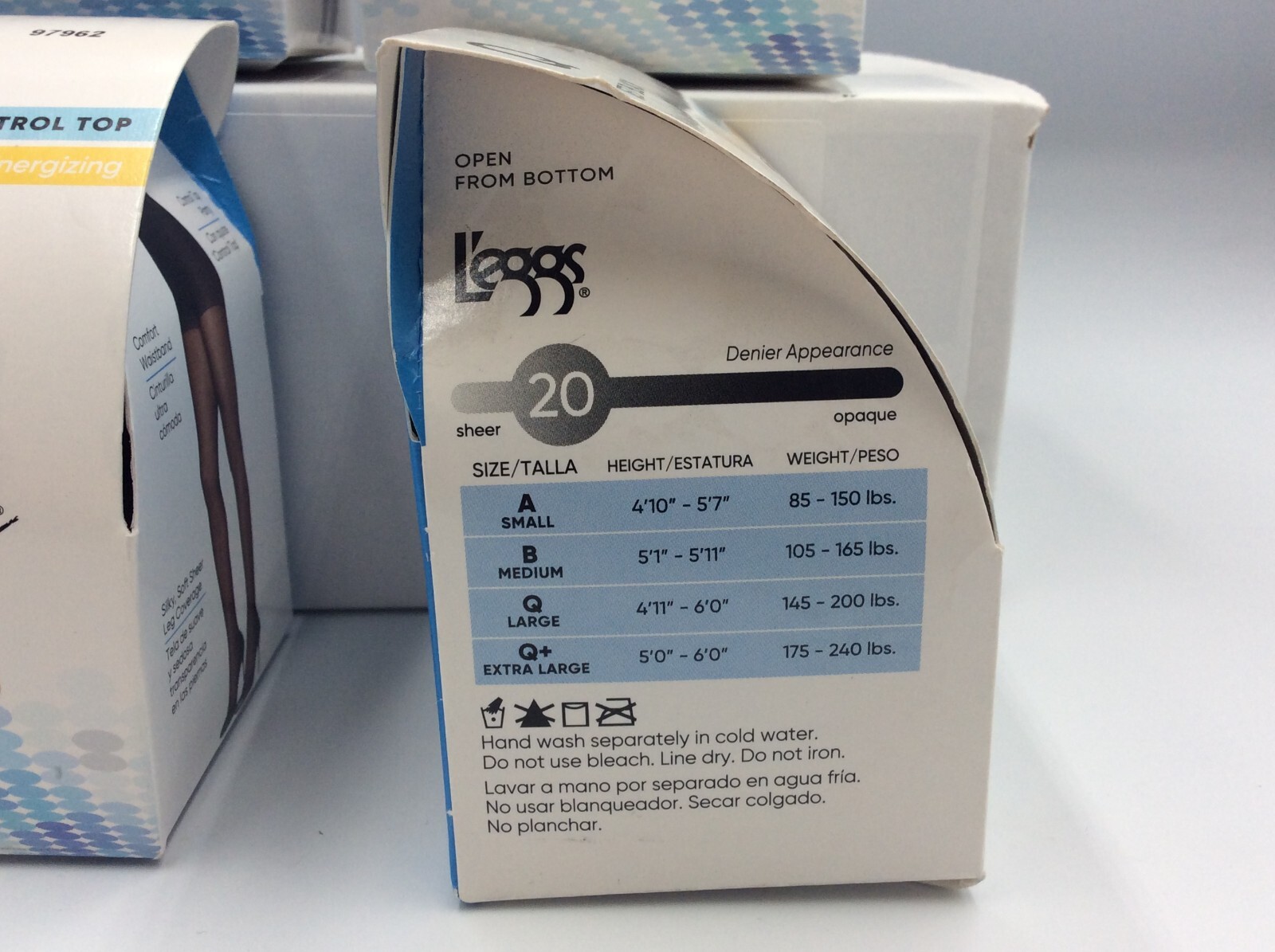 Leggs Sheer Tights SIZE Q Energizing Jet Black Tights Light Leg Support, 4/BOXES