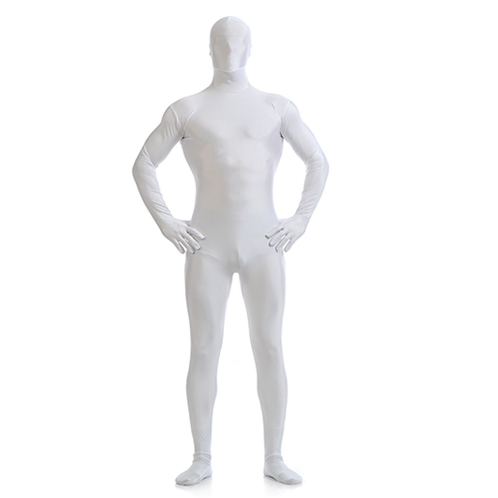 DH Zentai Suit Men's Spandex Halloween Full Body Face Covered Costume