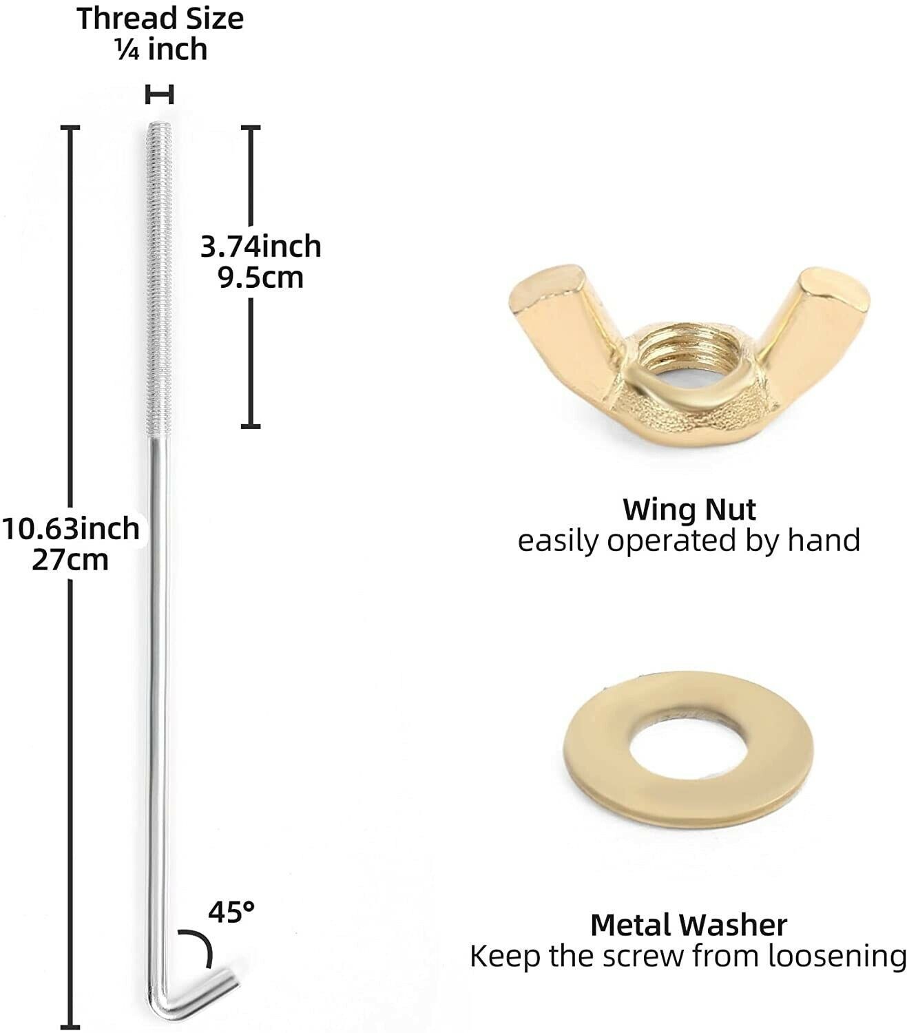 9'' 23cm Battery Hold Down Universal Holder Crossbar Bolt for Car SUV Adjustable