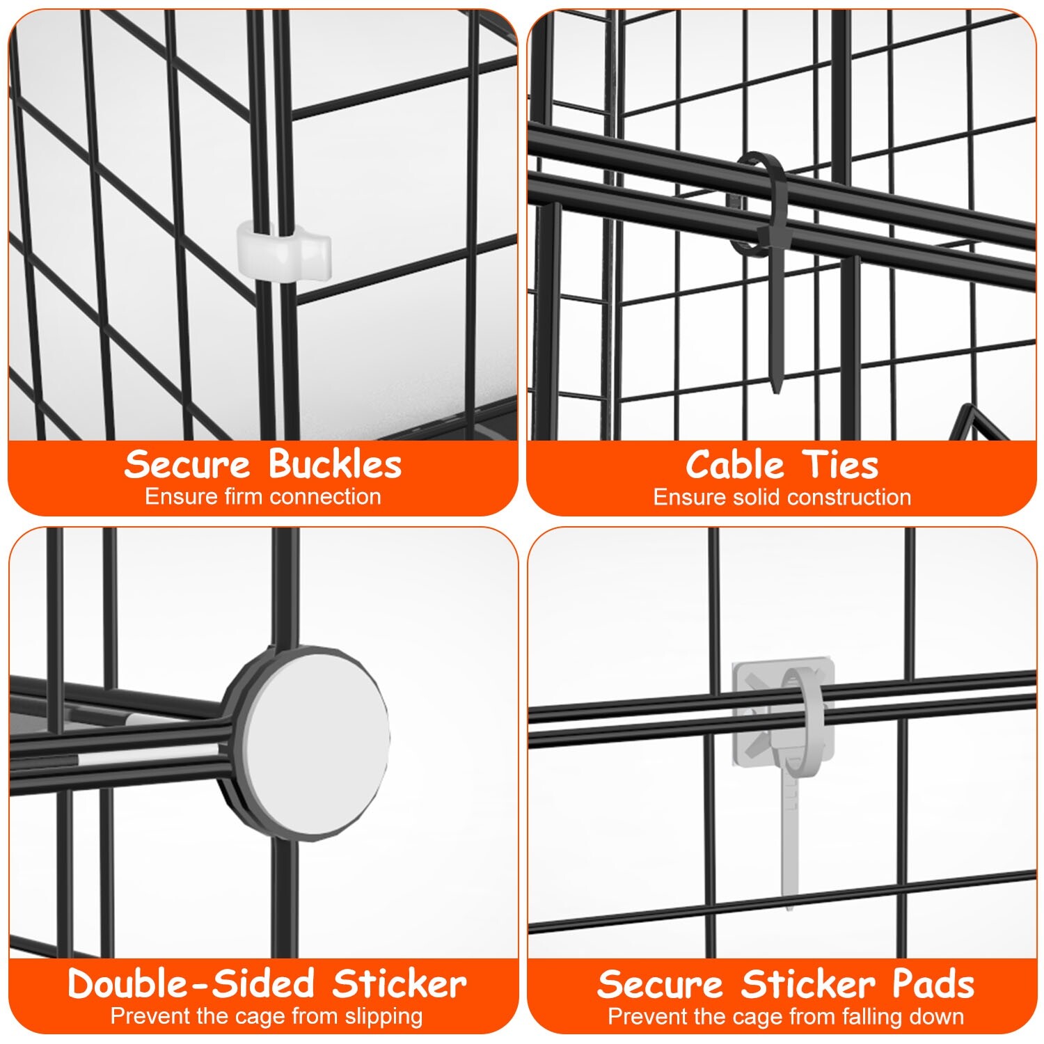 2 -Tiers Cat Cage Indoor Cat Enclosure for 1-2 Cats Ferret Squirrel