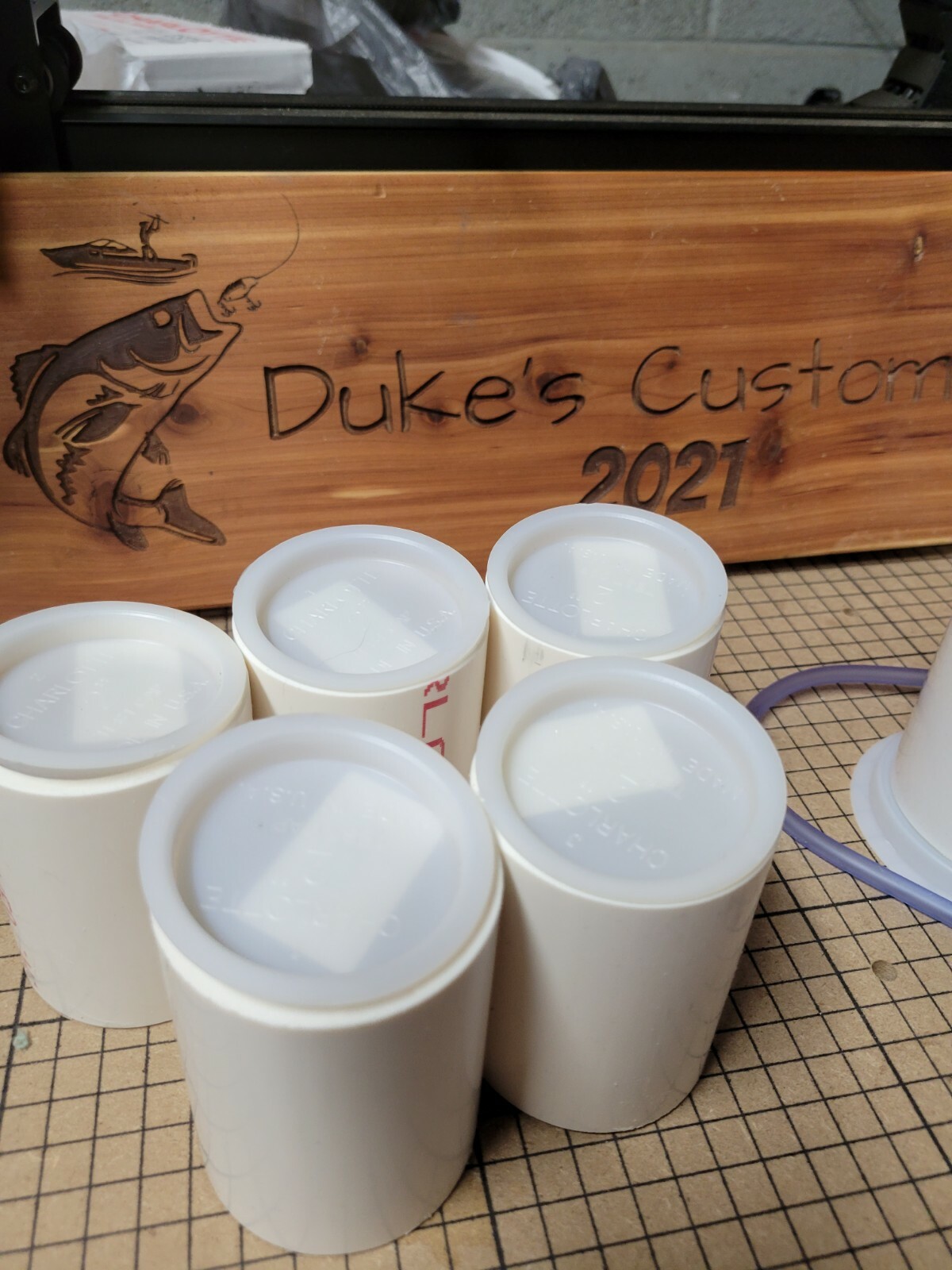 POWDER COAT COATING, PAINT FLUID BED 2" 4 EXTRA CUPS. FISHING. LURES, JIGS, SP