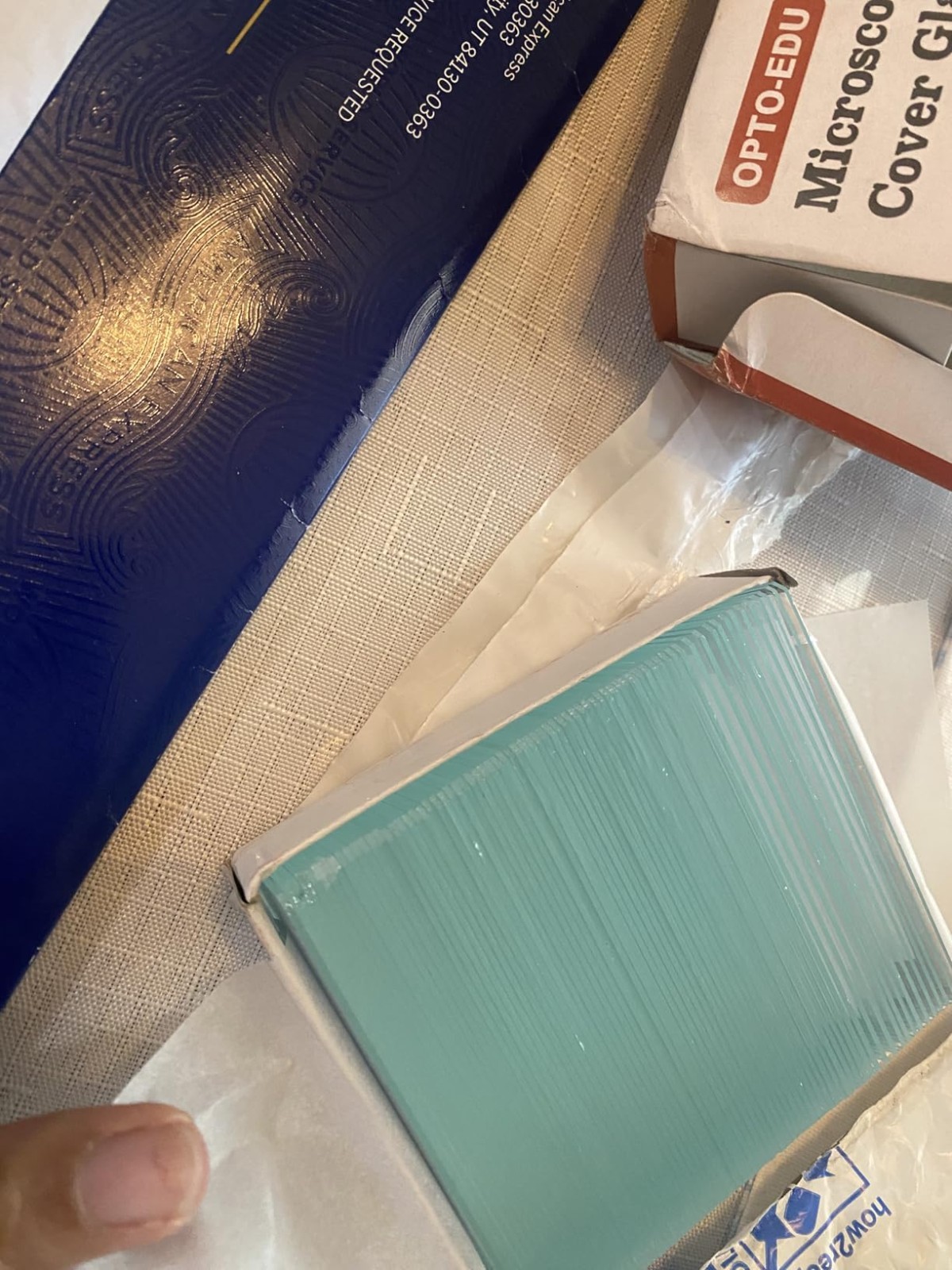 E35.3501 Blank Microscope Slides & 100-Pieces Square Cover Glass Slide Kit 1 Set