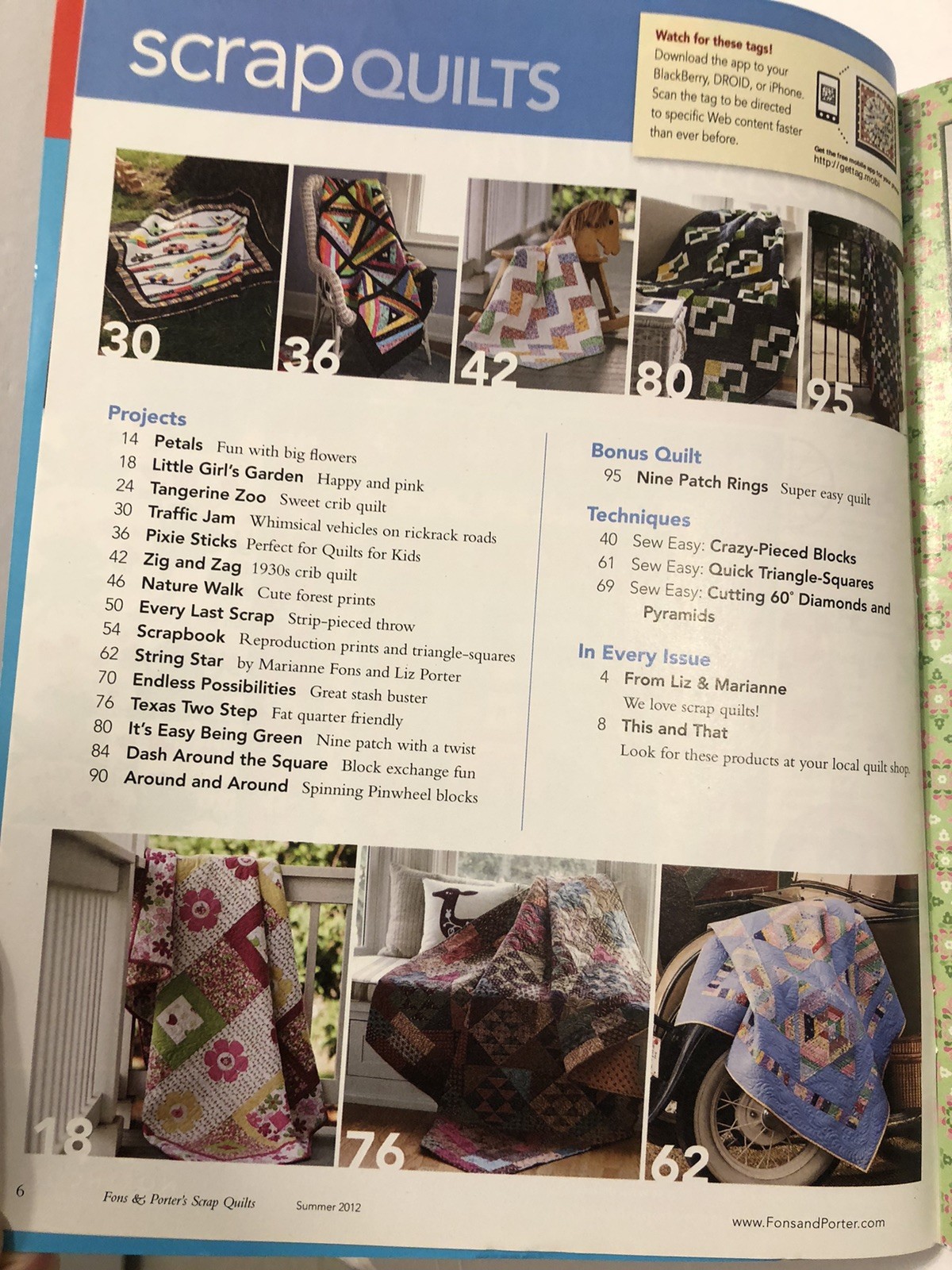 Using Scraps Quilting (Lot of 4) Various Quilting Magazines/Manuals- 2011-2013