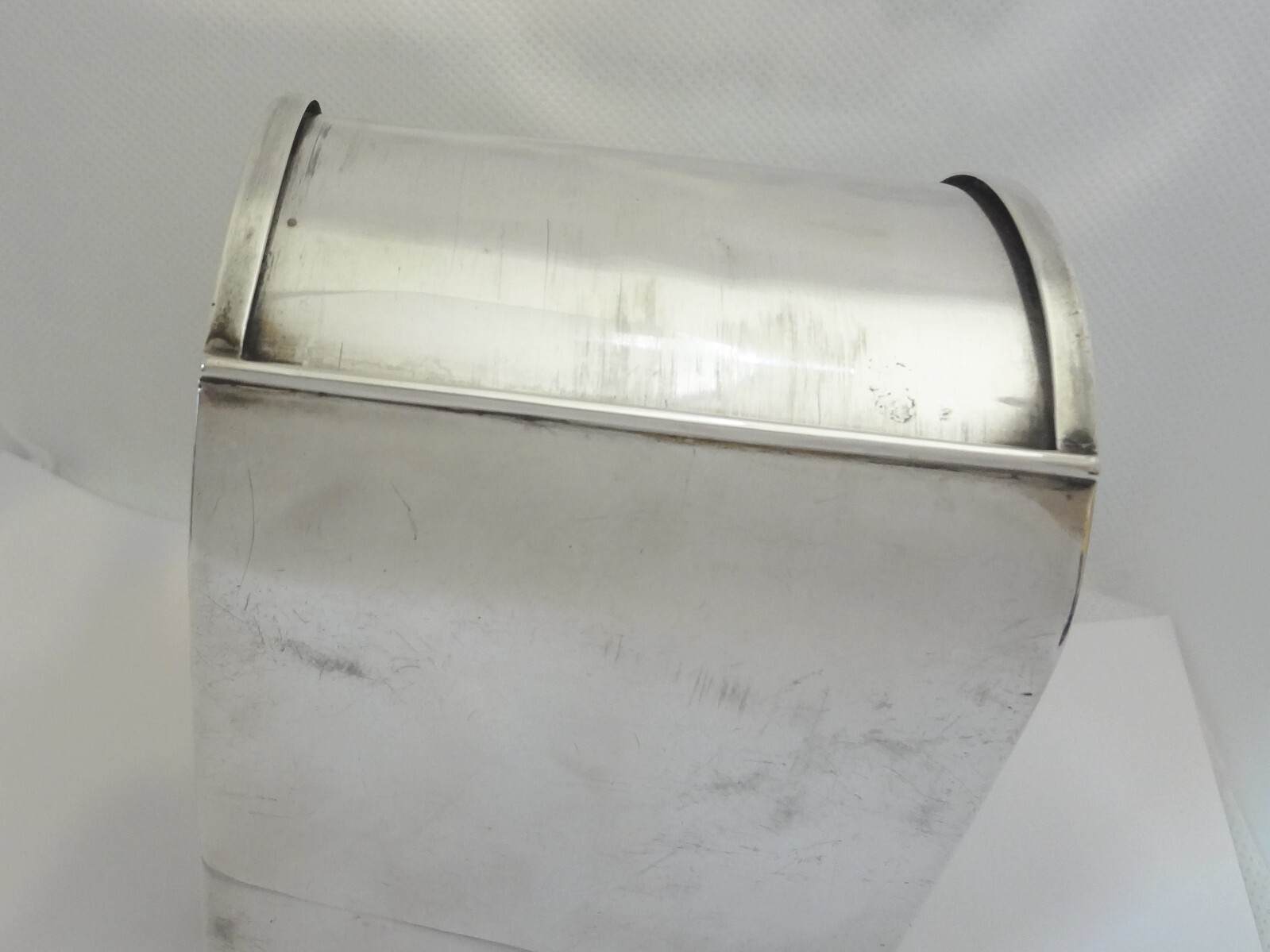 1902 William Comyns (London) Lined Sterling Silver Jewelry Ormolu Casket Box