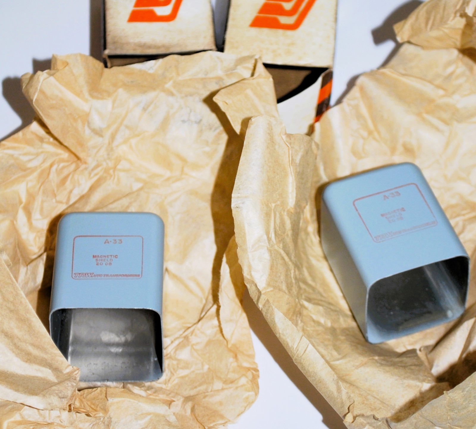 Pair of NOS TRW UTC A-33 20dB Magnetic Shields For UTC A Series transformers