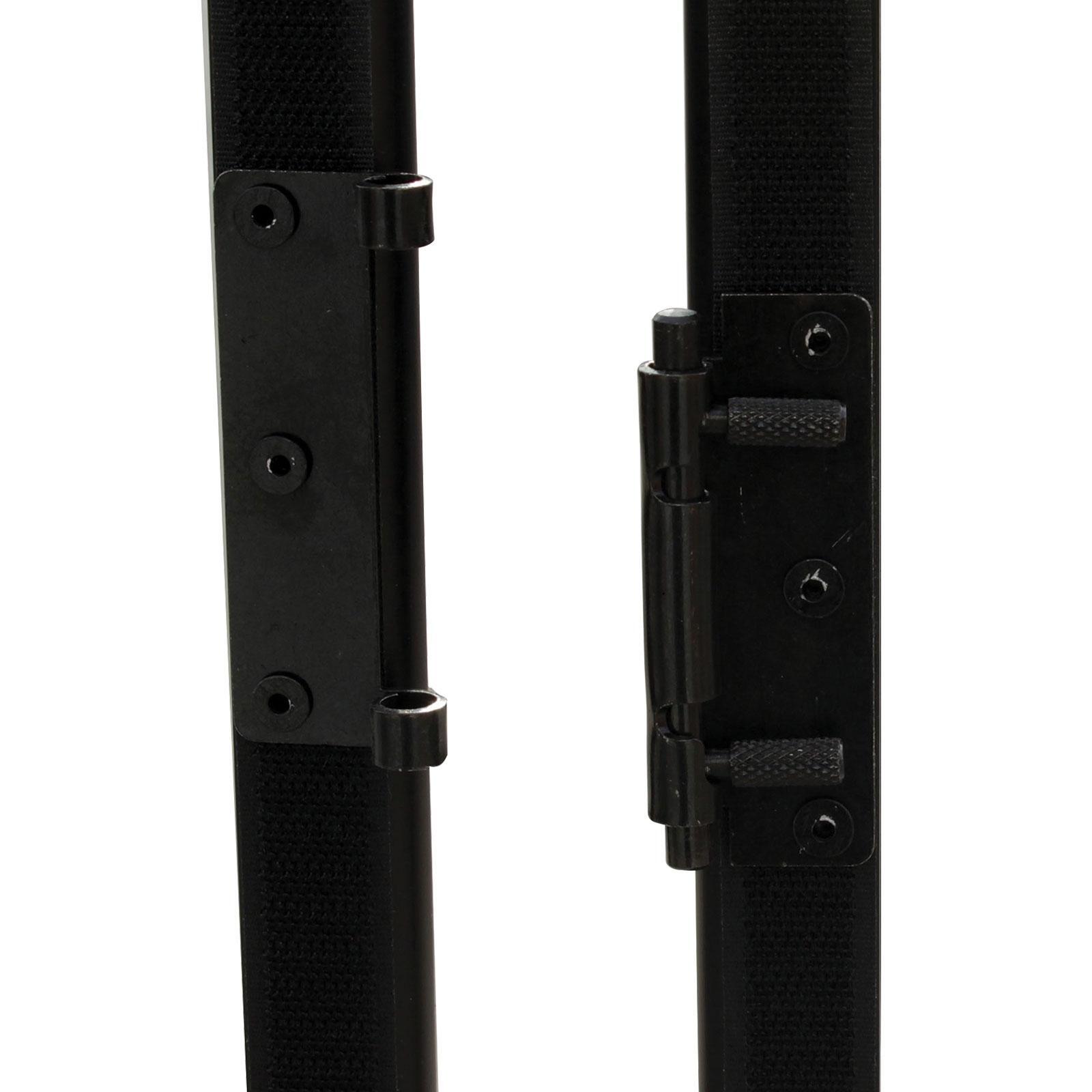 ProX XF-5X3048B Black Aluminum 5 Panel Scrim Facade Frontboard + DJ Chair