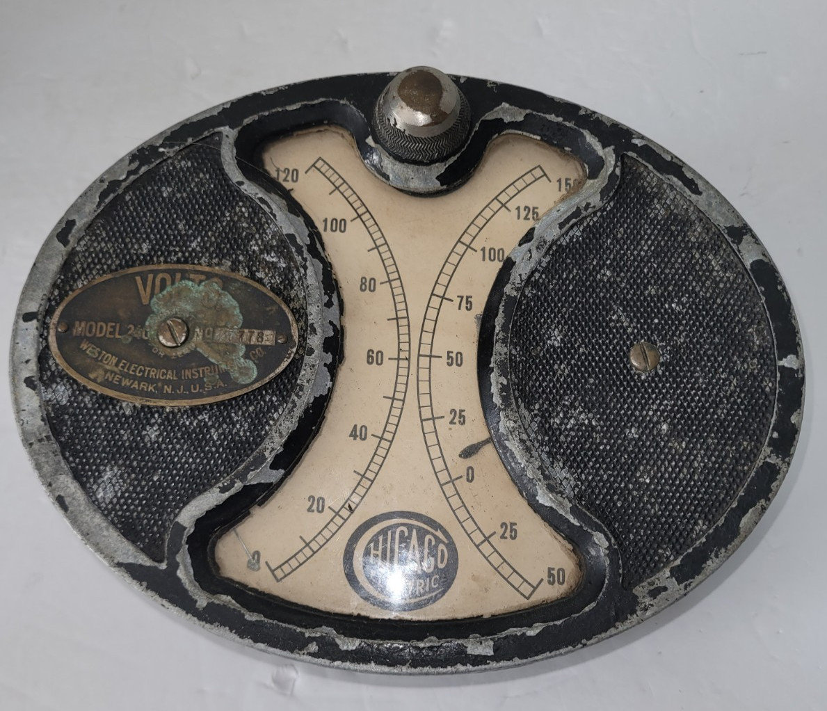 Electric Auto Volt And Amp Meter Weston Model 240 1900s Vintage  Antique