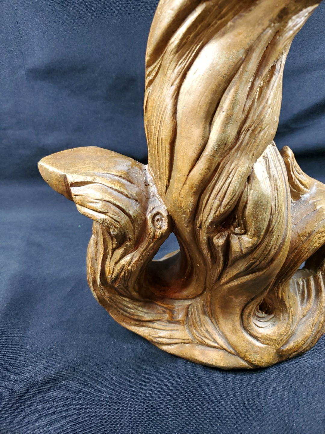 MCM 14" Lamp Base Mid Century Modern Plaster Drift Wood 3D Table Sculpture VTG *