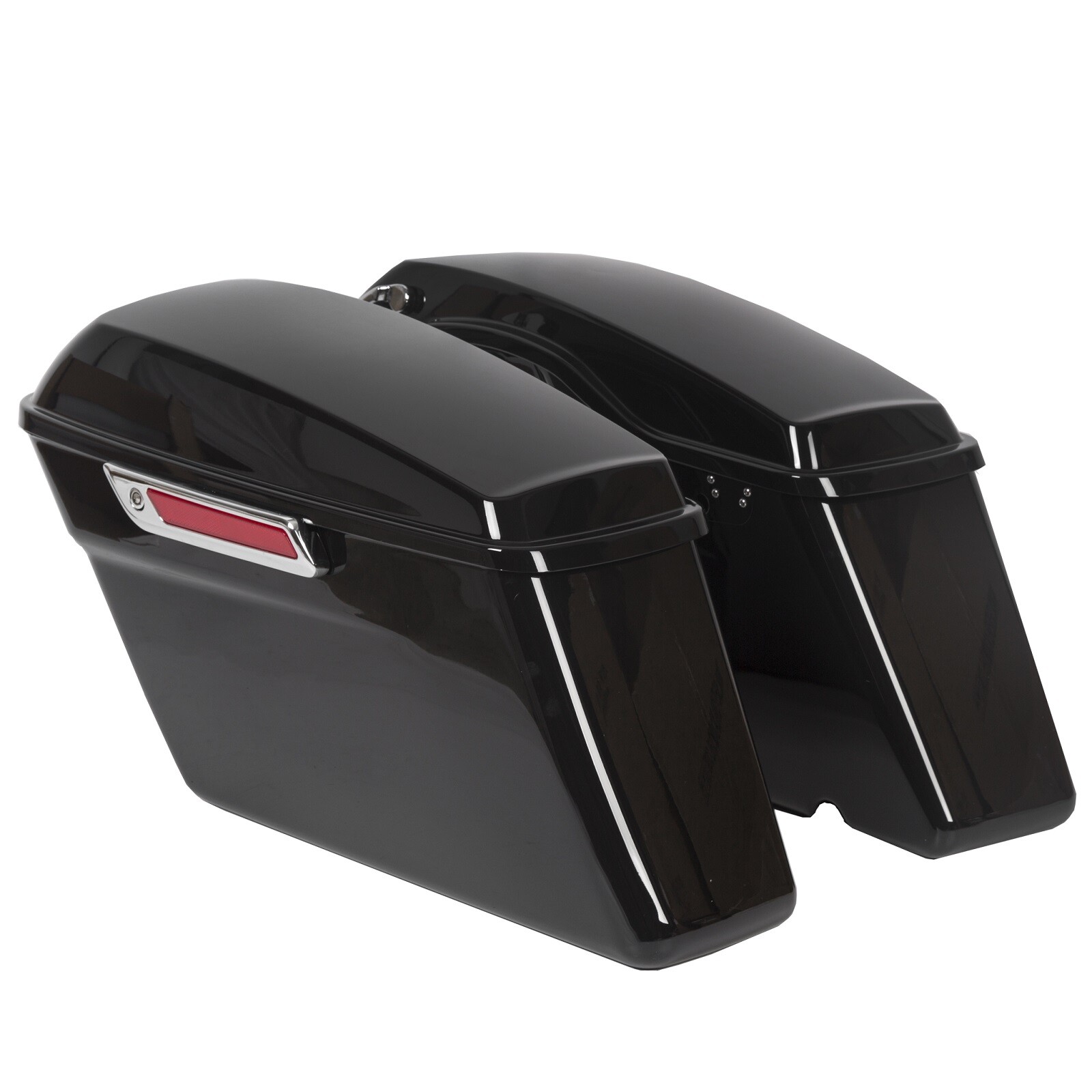 Gloss Black Hard Saddle Bags Saddlebags For 93-13 Harley Road King Glide FLHTCH
