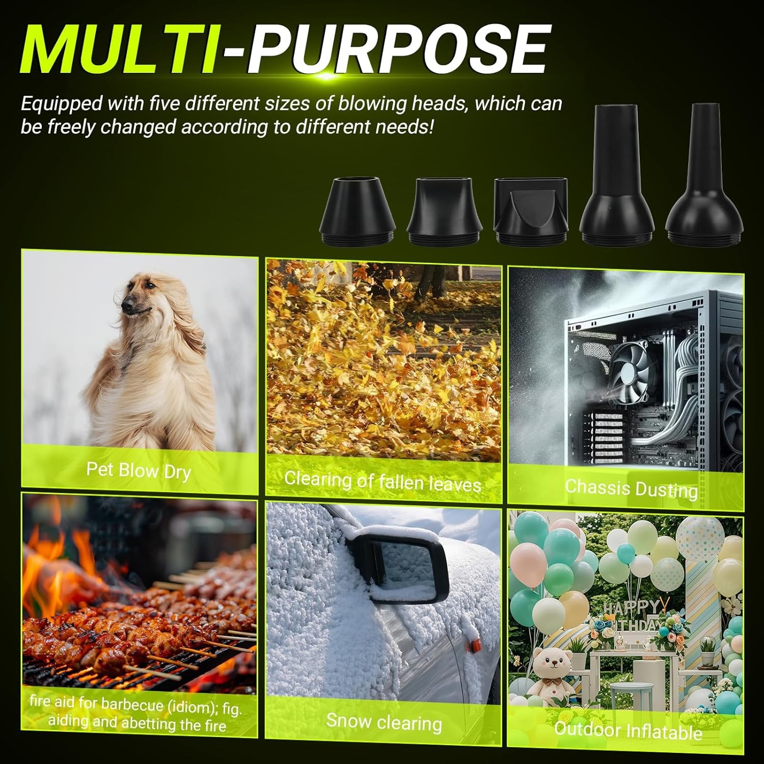 Cordless Handheld Turbo Blower for Ryobi 18V Battery Leaf Blower Power Jet Fan