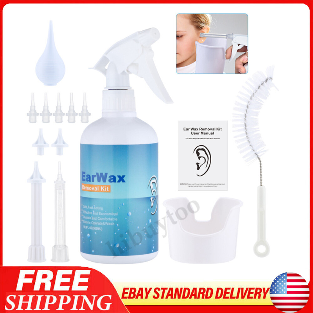 Ear Wax Removal Tool Kit Earwax Remover Irrigation Cleaner Bottle Flush System