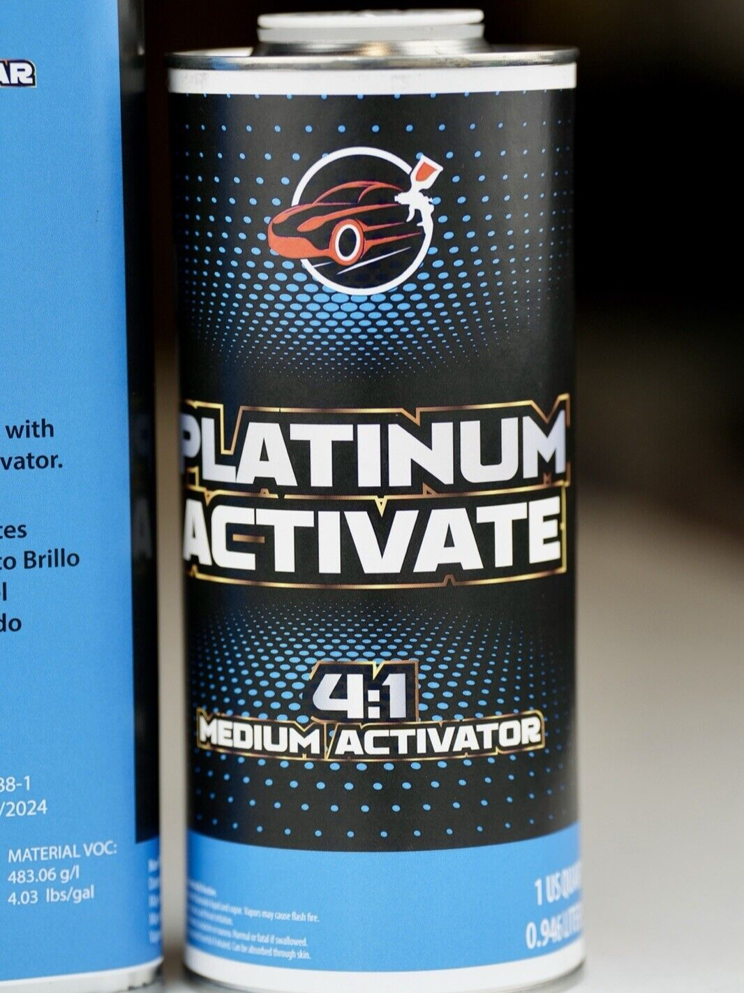 Platinum Clear Coat Gallon Kit 4:1 High Gloss Automotive Clearcoat Med Hardener!