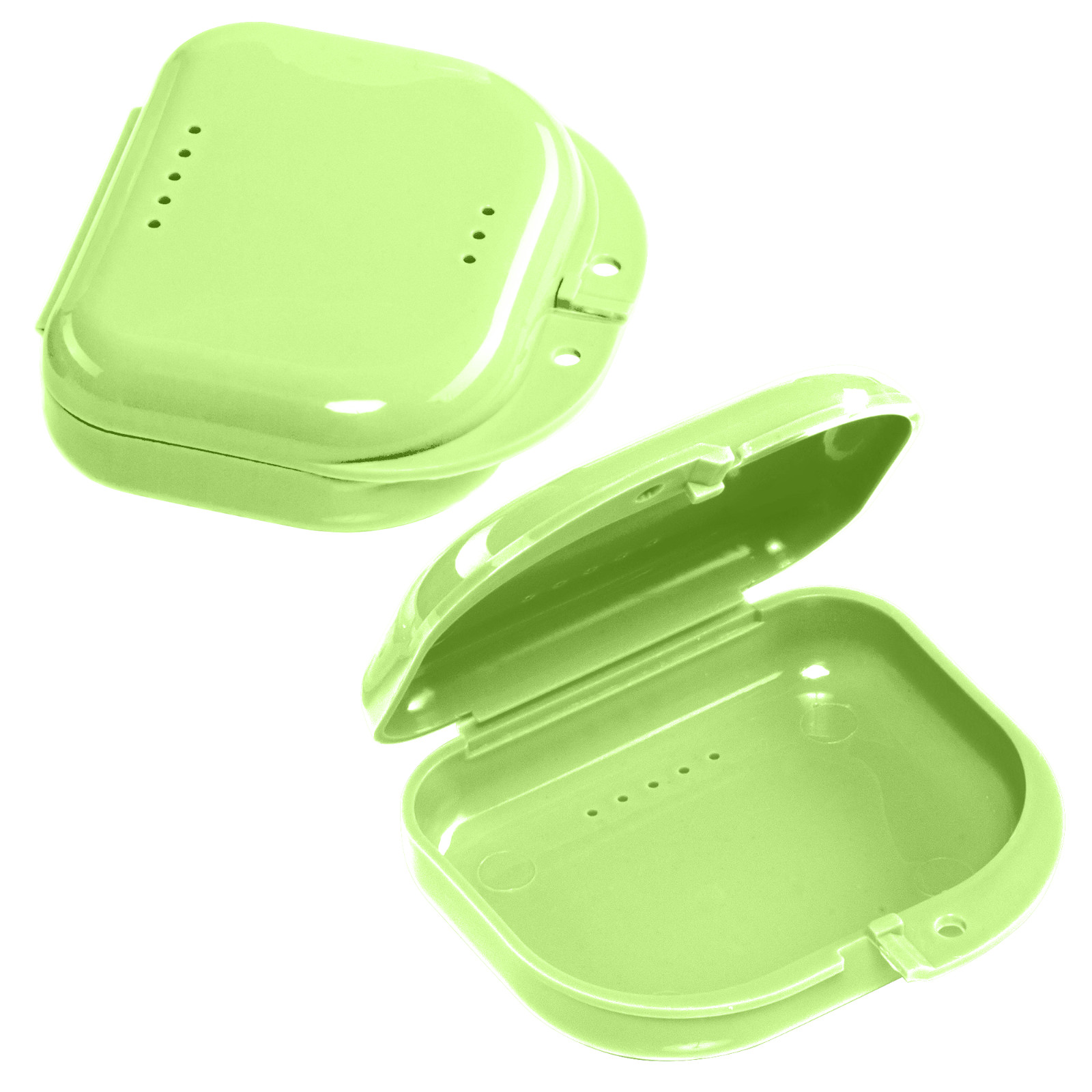 Green Retainer Case w/ Vent Holes - UV Cleaner Case, Mouth Guard Aligners
