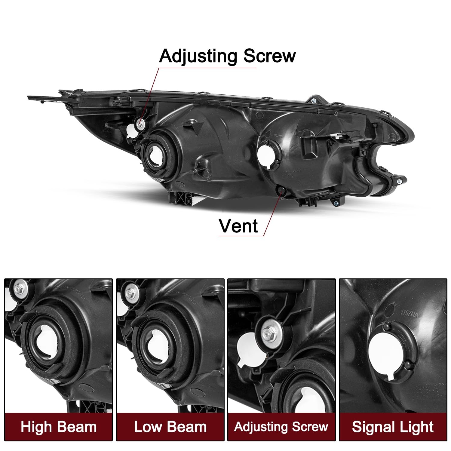 Headlight Assembly Replacement for 2012 2013 2014 Honda CR-V OE Style Headlamp