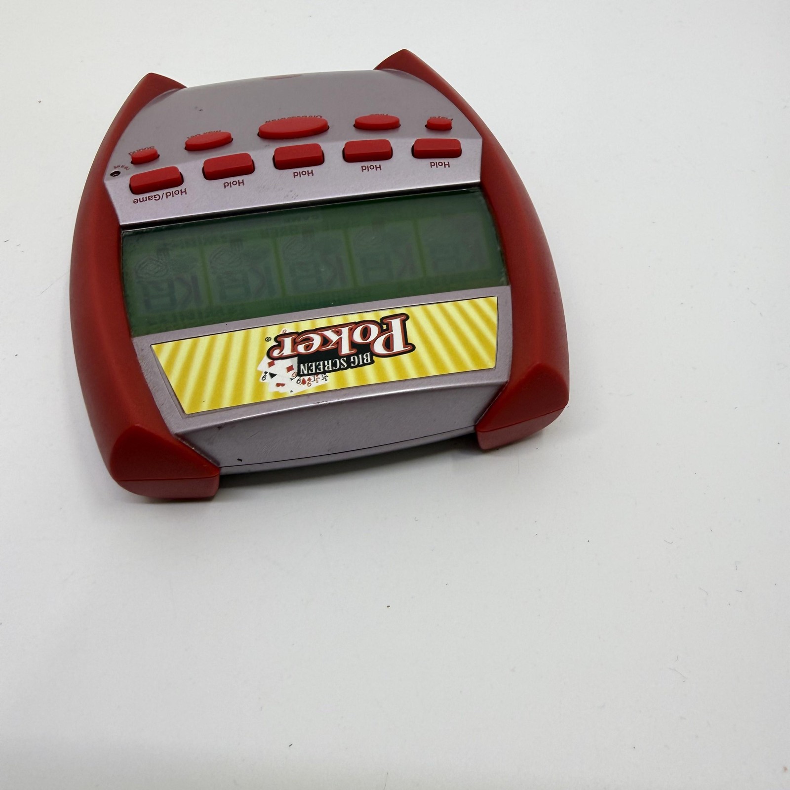 Radica Big Screen Poker Electronic Handheld Game Red Silver 2005 China