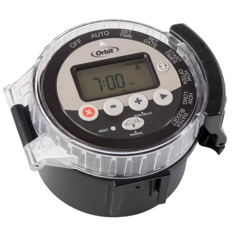 Orbit 57860 Battery Powered Programmable 4-Zone Sprinkler Timer with 1 in. Valve