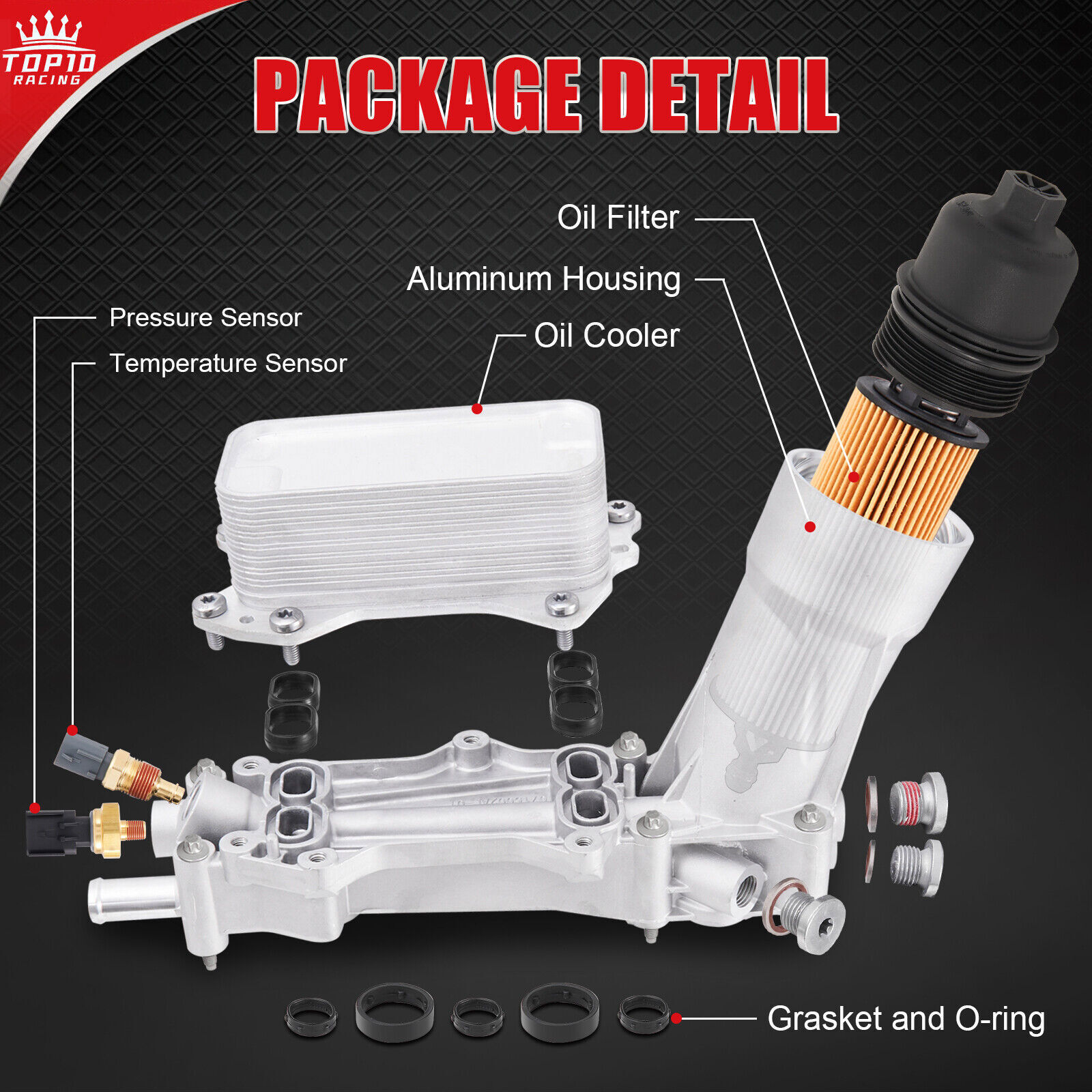 Engine Oil Cooler Filter Housing Assembly For Dodge Chrysler Jeep 2011-2016 3.6L