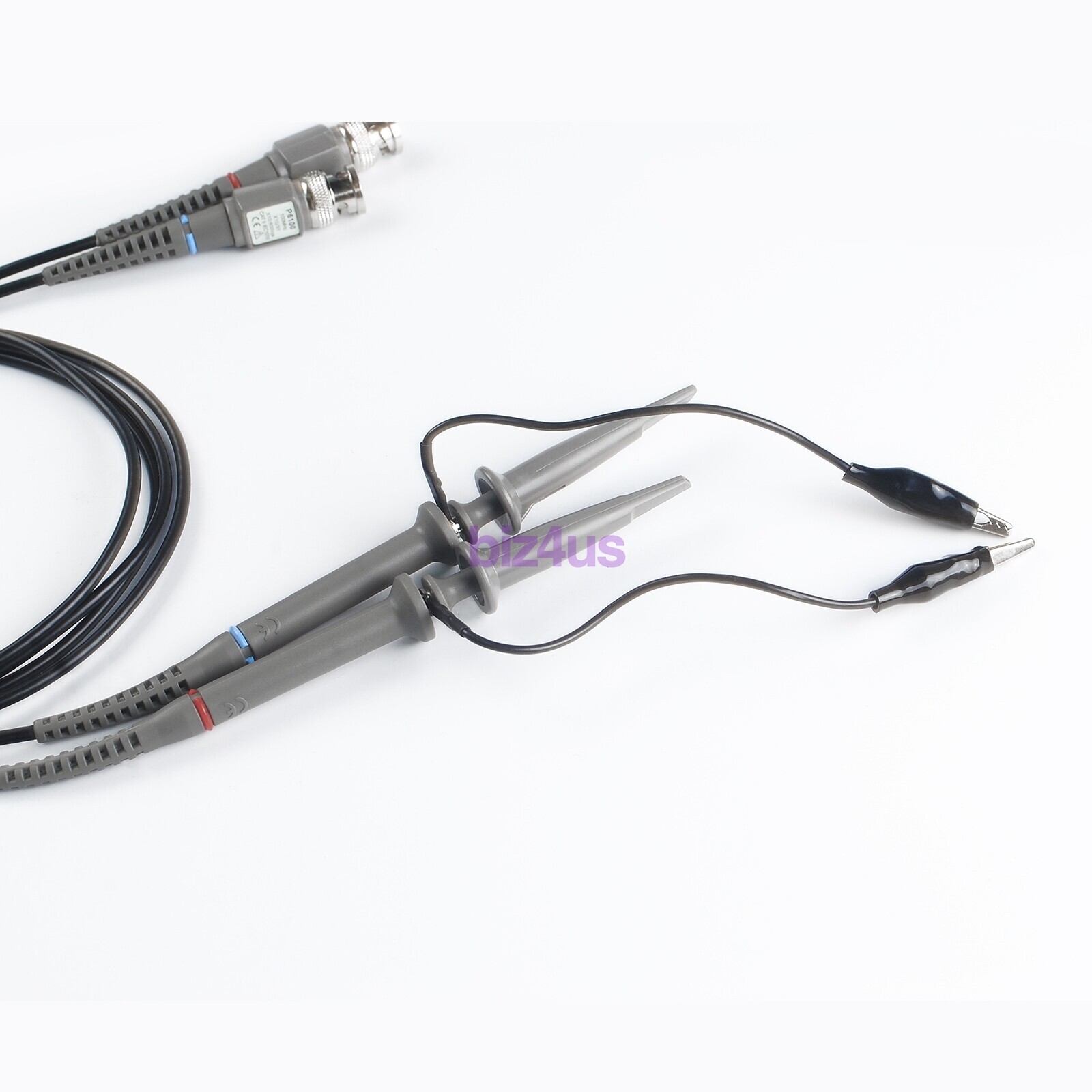 2xFor BNC Oscilloscope Probe Kit P6100 100MHz 1X 10X Precision Scope Clip Probes