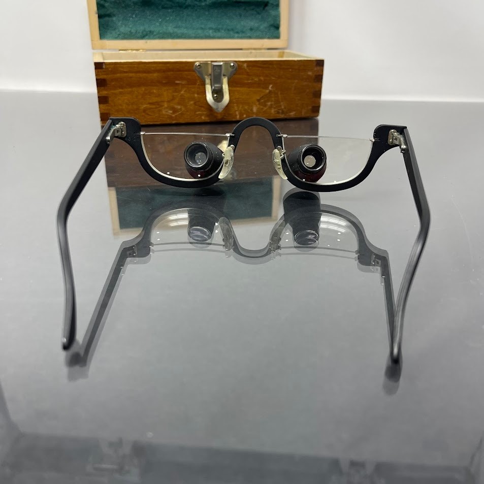 Vintage Surgical Spectacles Glasses in Wooden Box