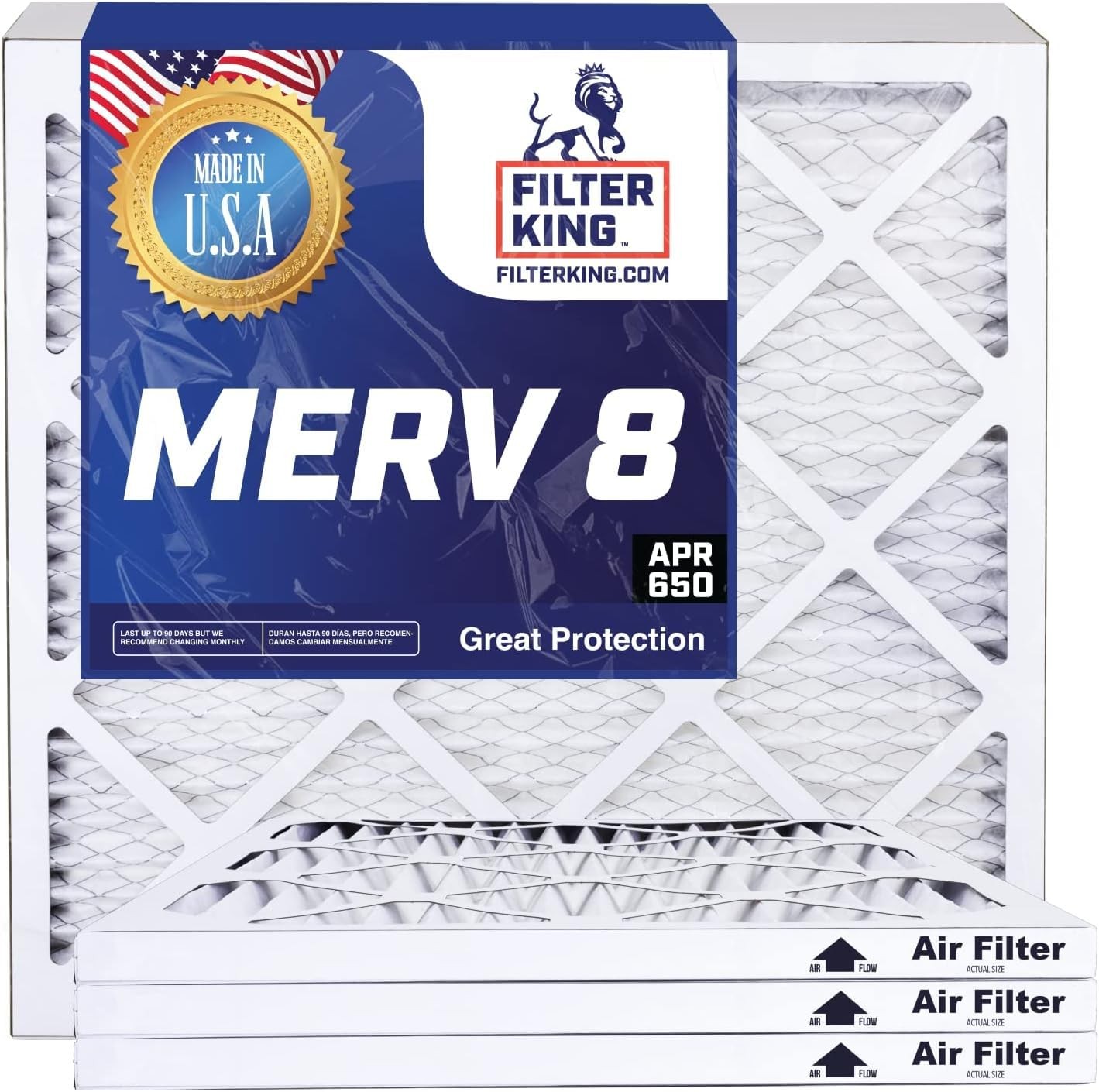 Filter King 24x28x2 Air Filter 6-PACK MERV 8 Actual Size 24 x 28 x 1.75"