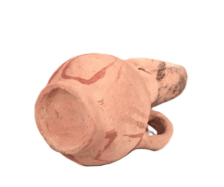 Mohave Effigy Jar ca. 1920 6.875" H x 4.25" L x 3.75" W Hand Coiled Clay