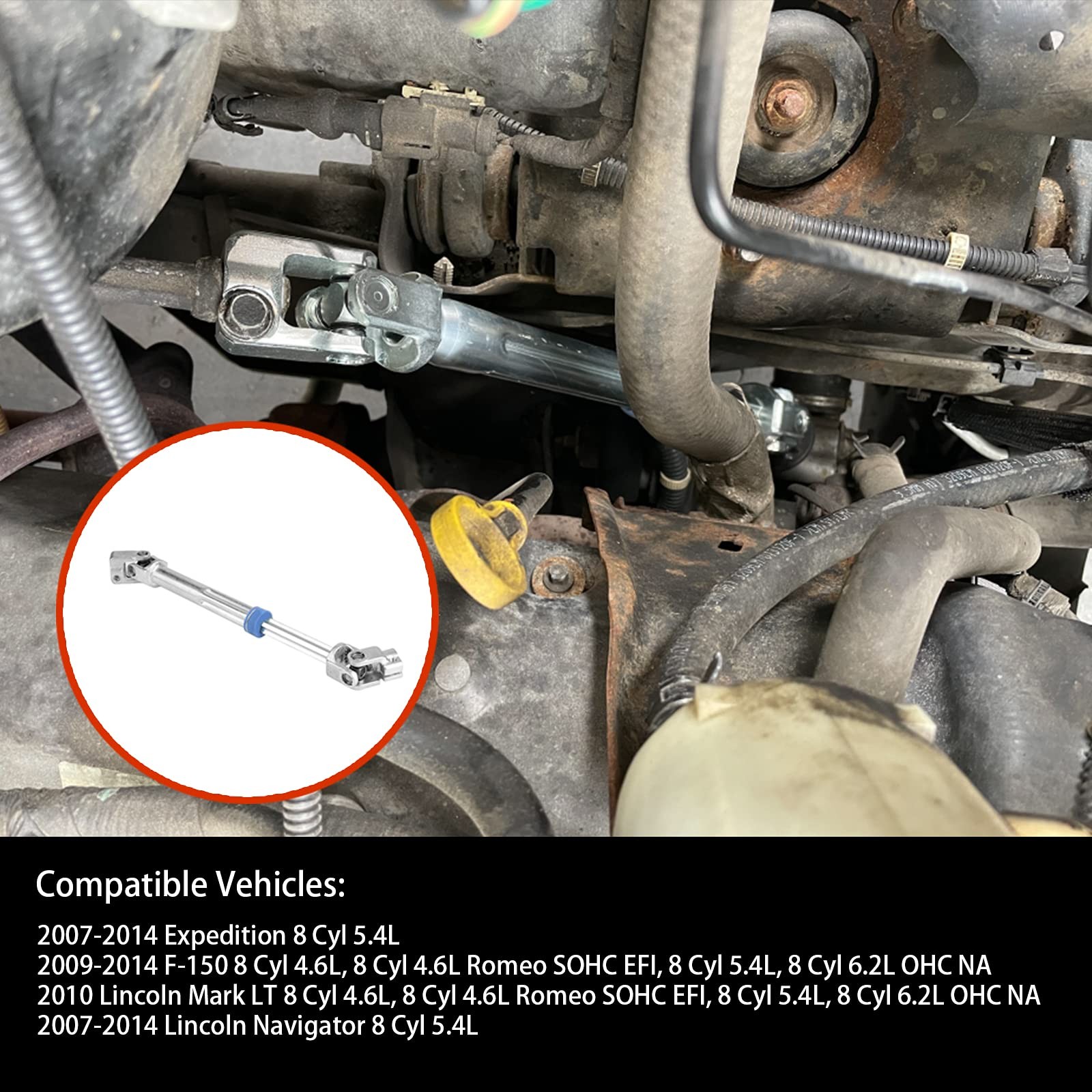 Lower Steering Shaft 8L1Z-3B676-A for 09-14 Ford F-150