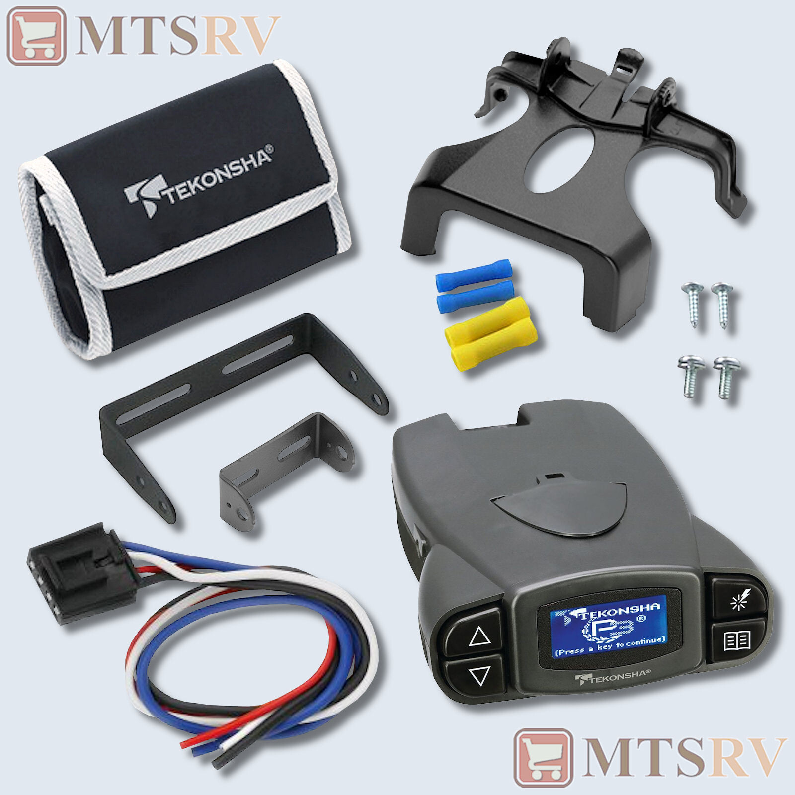 Tekonsha Prodigy P3 Electric Trailer Brake Controller Kit w/Velcro Pouch - 90195