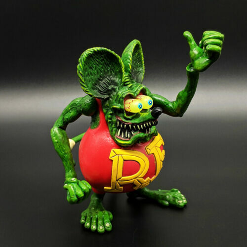 4" Green Red Rat Fink PVC Action Figure New Without Box