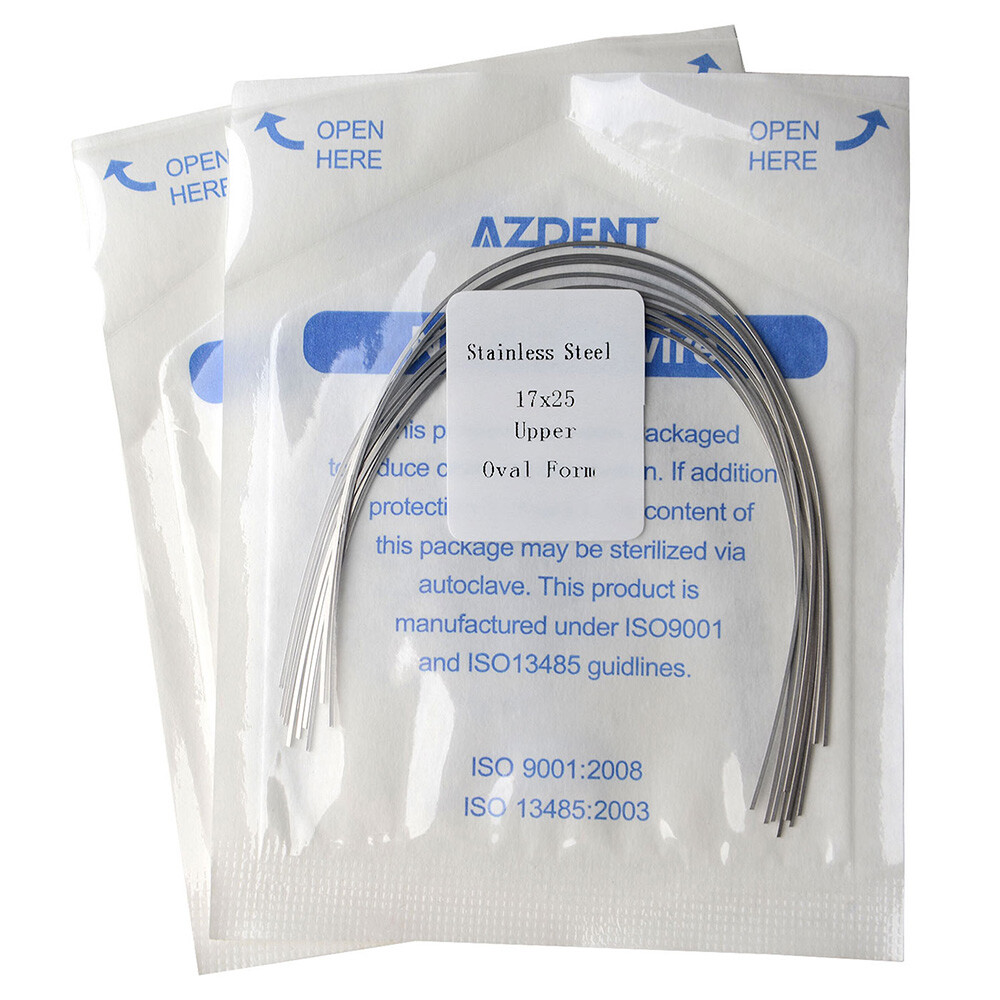 AZDENT Dental Orthodontic Stainless Steel Rectangular Arch Wires Ovoid Form All