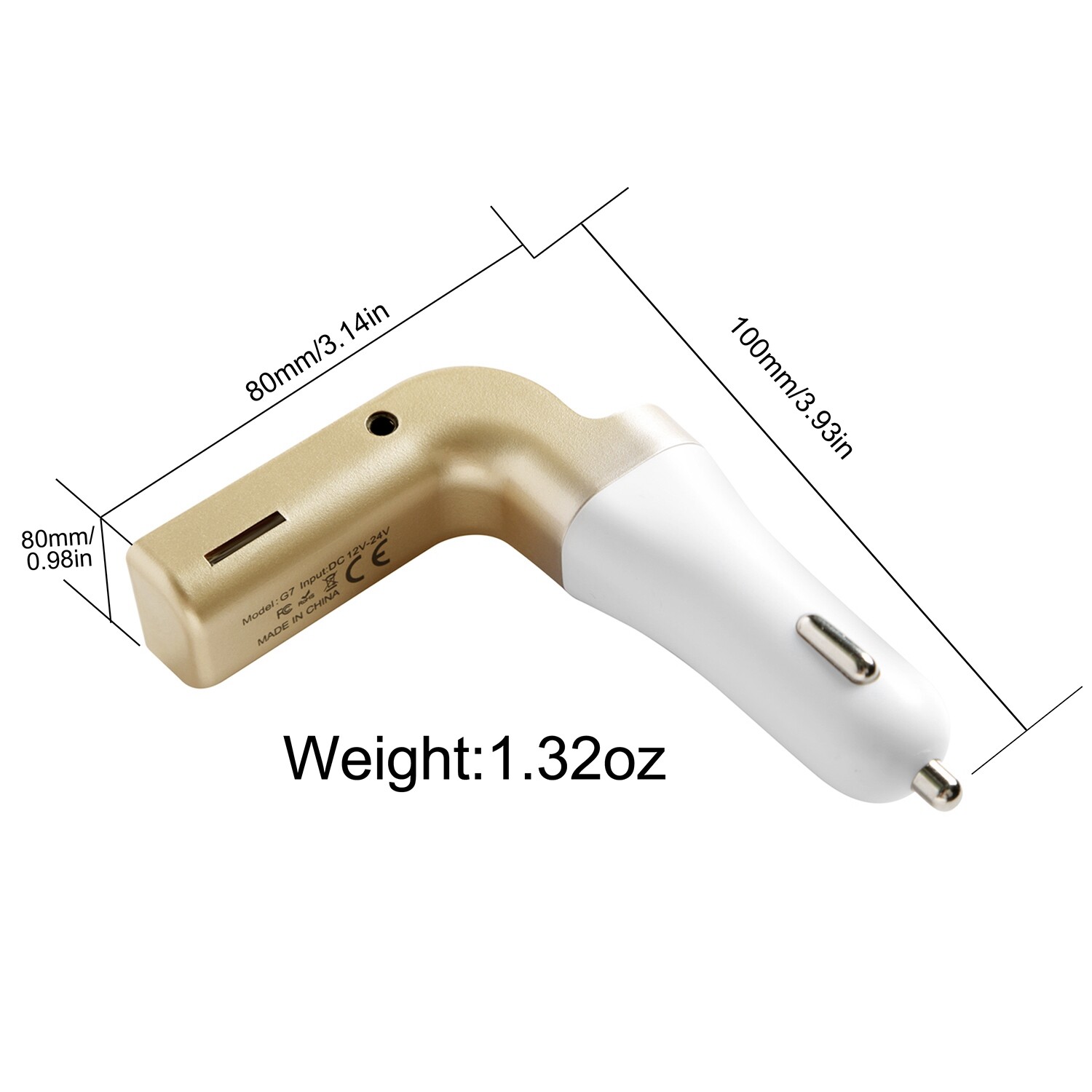 Wireless Car AUX Stereo Audio Receiver FM Adapter USB Charger A2DP USA