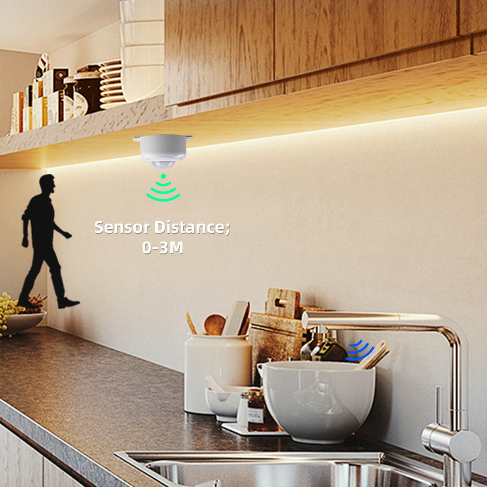 16.4ft Motion Activated LED Strip Light Waterproof for Kitchen, Bed, Stair