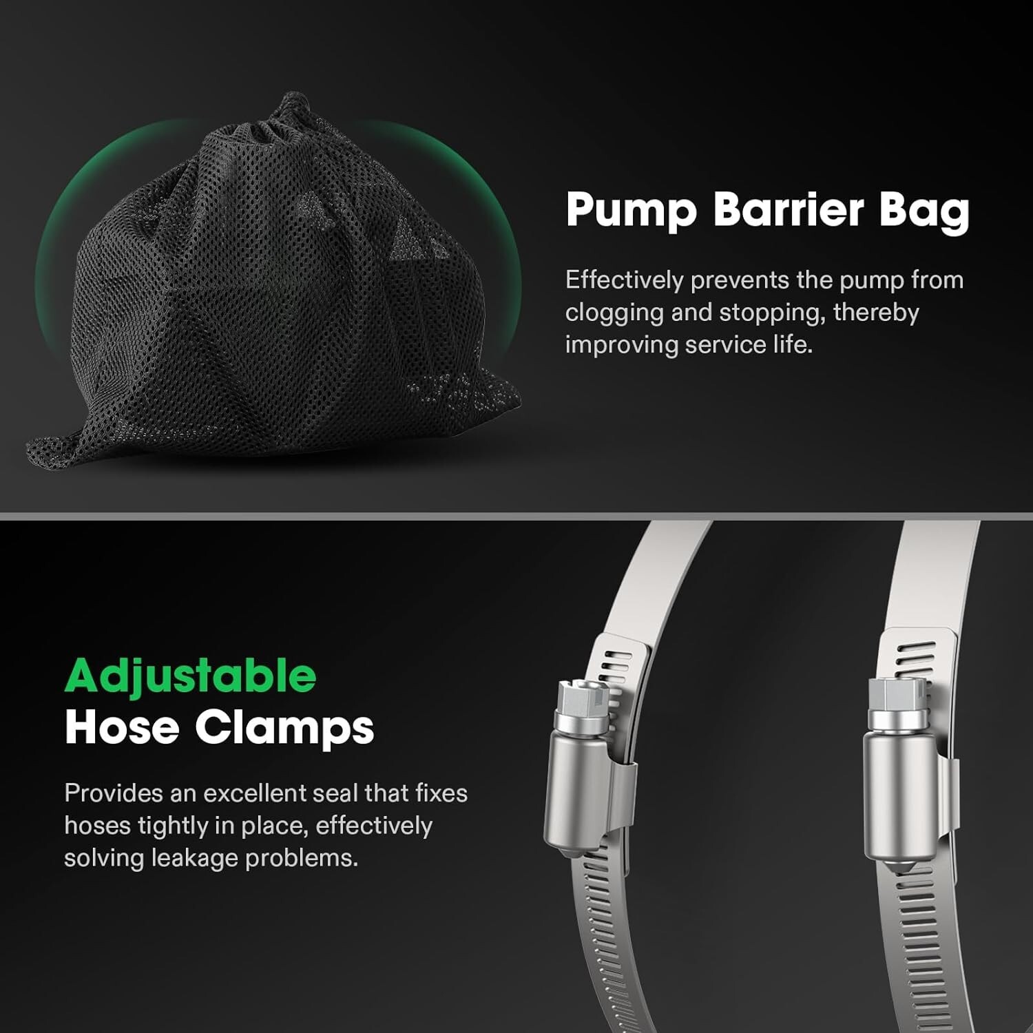 VIVOSUN 3000 GPH Submersible Water Pump 150W Pond Aquarium Pump 18FT Lift Height