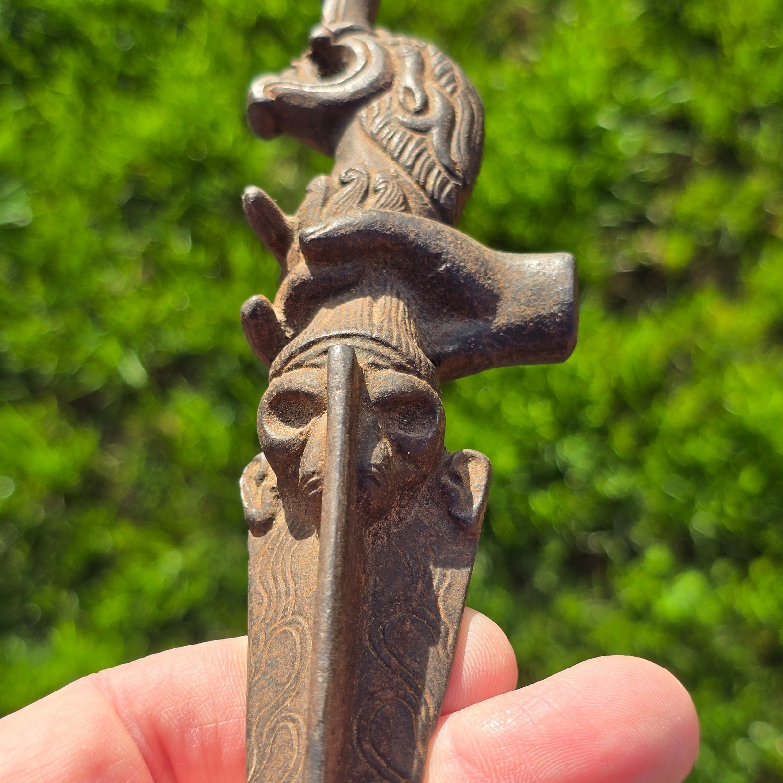 Tibetan or Nepalese Antique c19th Steel Buddhist Implement Tool Shaman