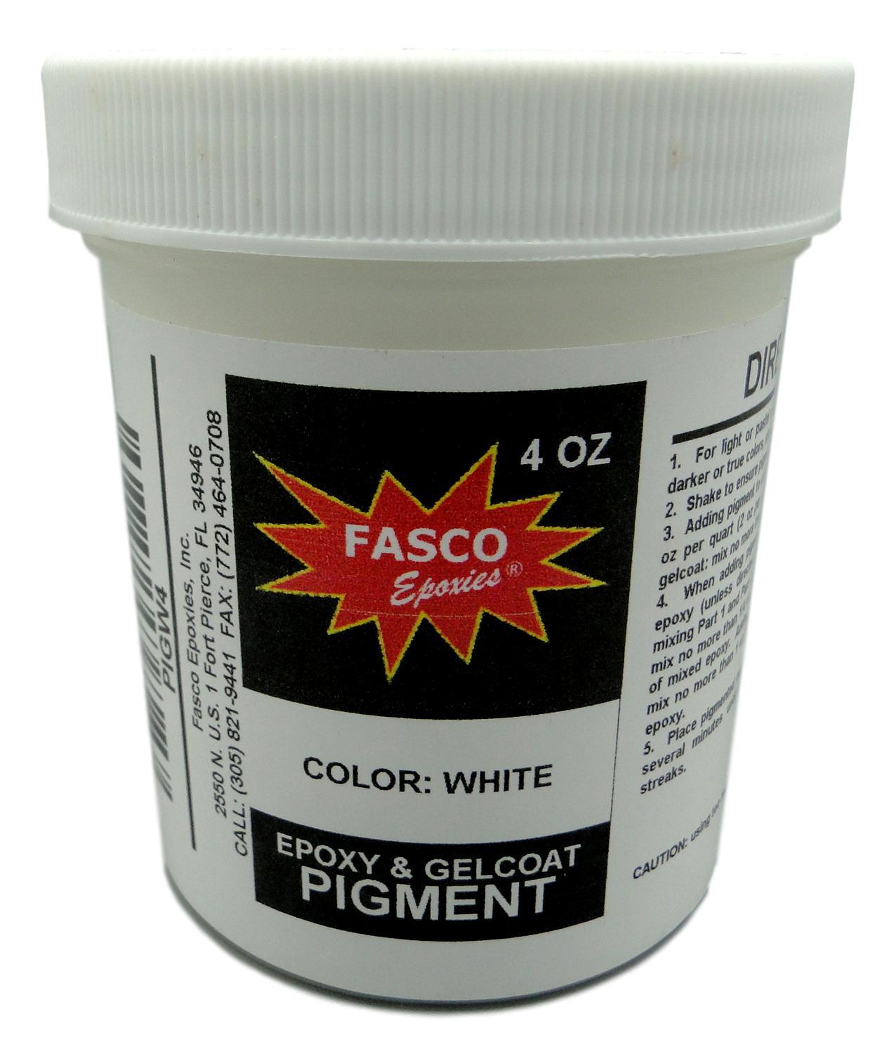 White Pigment for Gelcoat and Epoxy (4 oz)