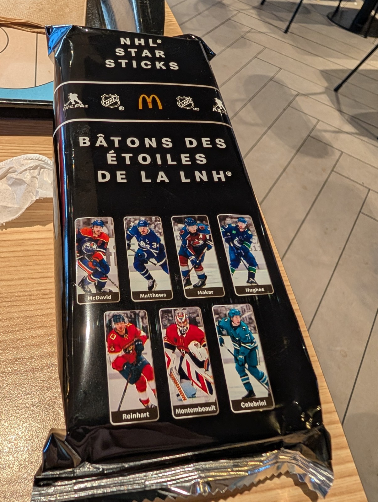 Quinn Hughes McDonald's NHL Star Sticks 2025-2026 Canada Exclusive Mini Stick