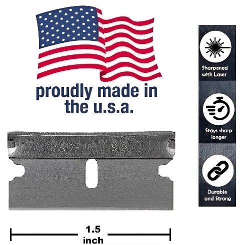 Single Edge Razor Blades Made in U.S.A Box of 100 Pieces