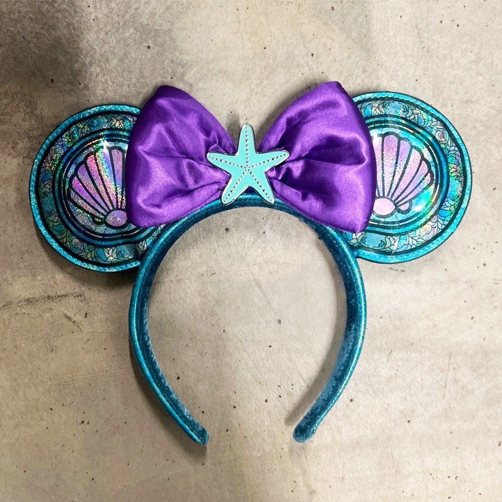 Disney- Loungefly The Little Mermaid Ariel Ear Princess Stained Glass Headband